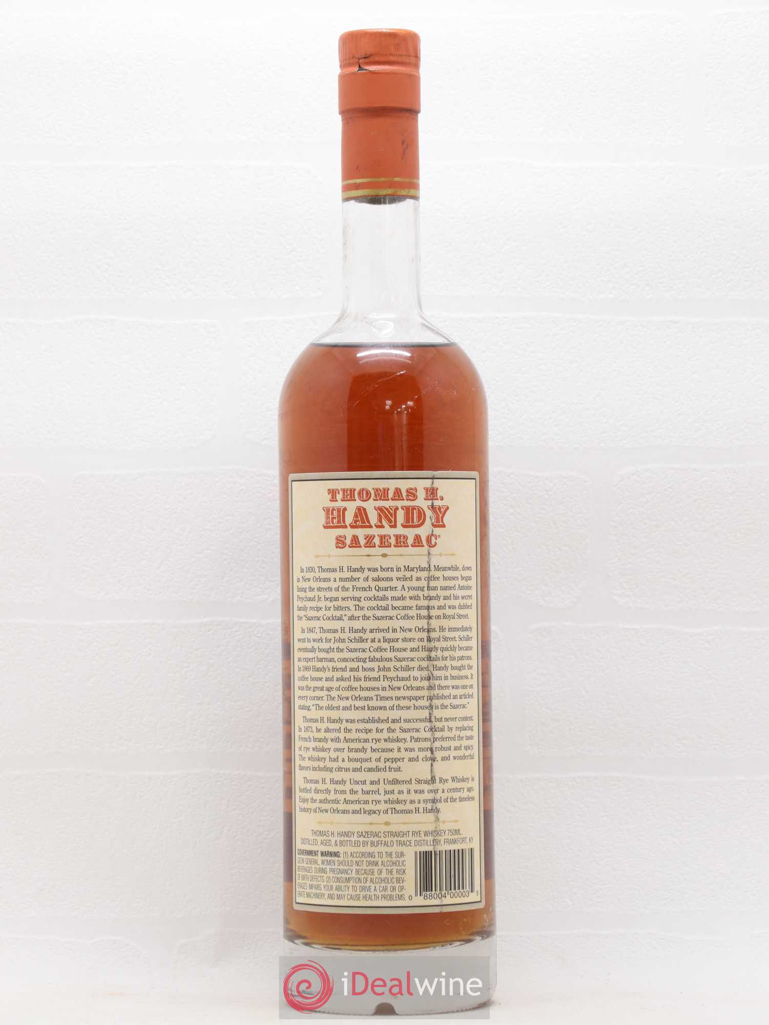 Whisky Thomas H. Handy Sazerac Rye Whisky - Posten von 1 Flasche - 1