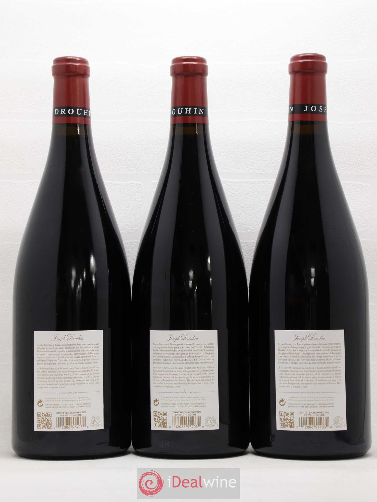 Griotte-Chambertin Grand Cru Joseph Drouhin 2016 - Lot de 3 magnums - 1