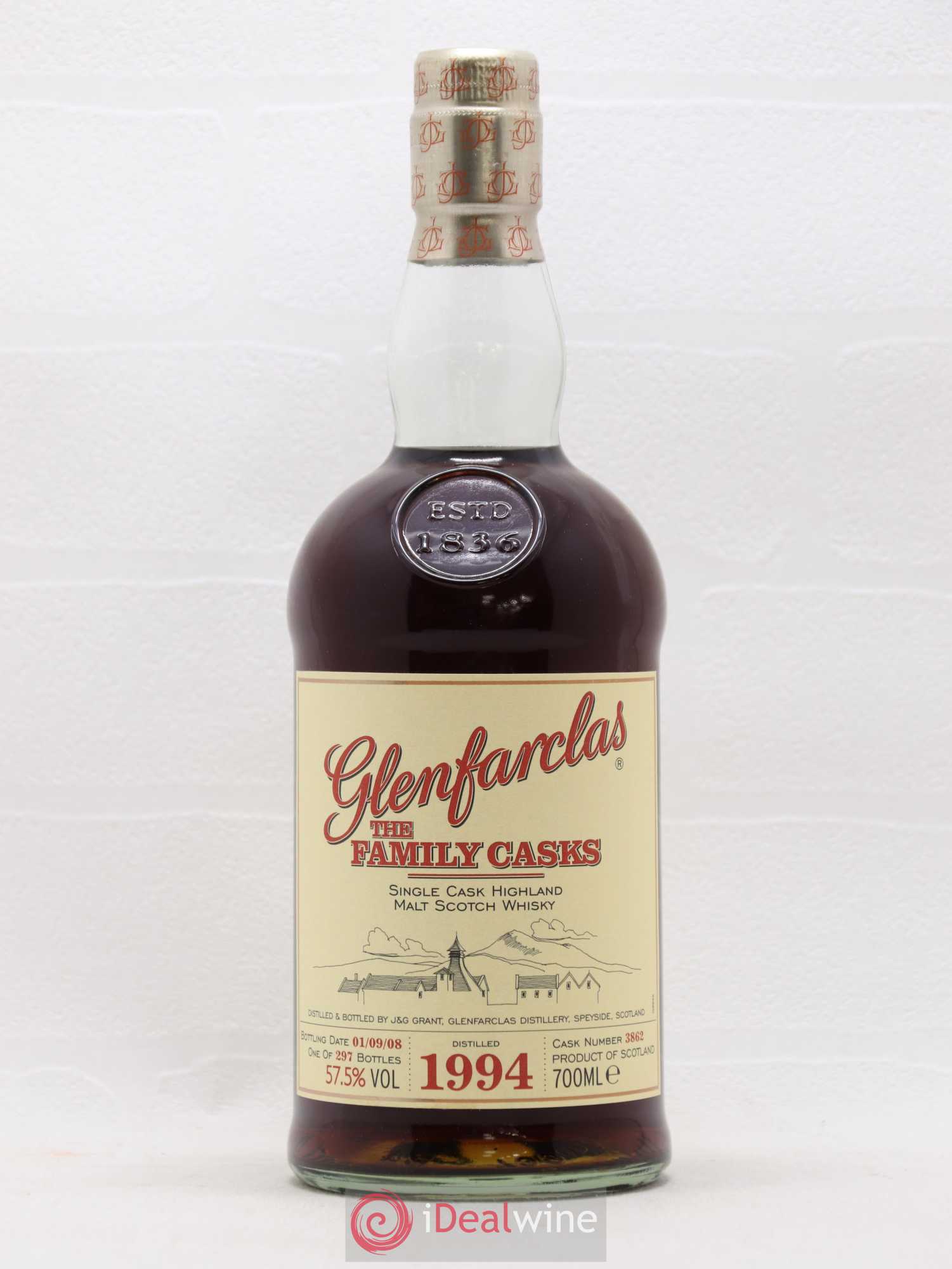 Glenfarclas 1994 Of. Cask n°3862 - One of 297 - bottled 2008 LMDW The Family Casks 1994 - Lot de 1 bouteille - 1