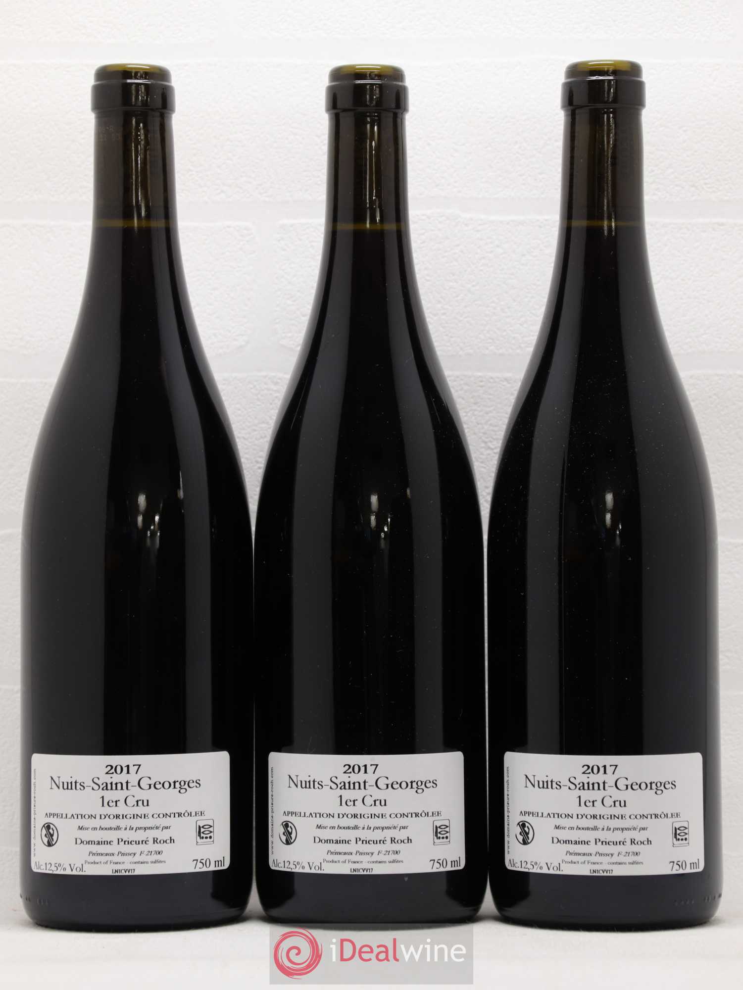 Nuits-Saint-Georges 1er Cru Vieilles Vignes Prieuré Roch 2017 - Lot de 3 bouteilles - 1