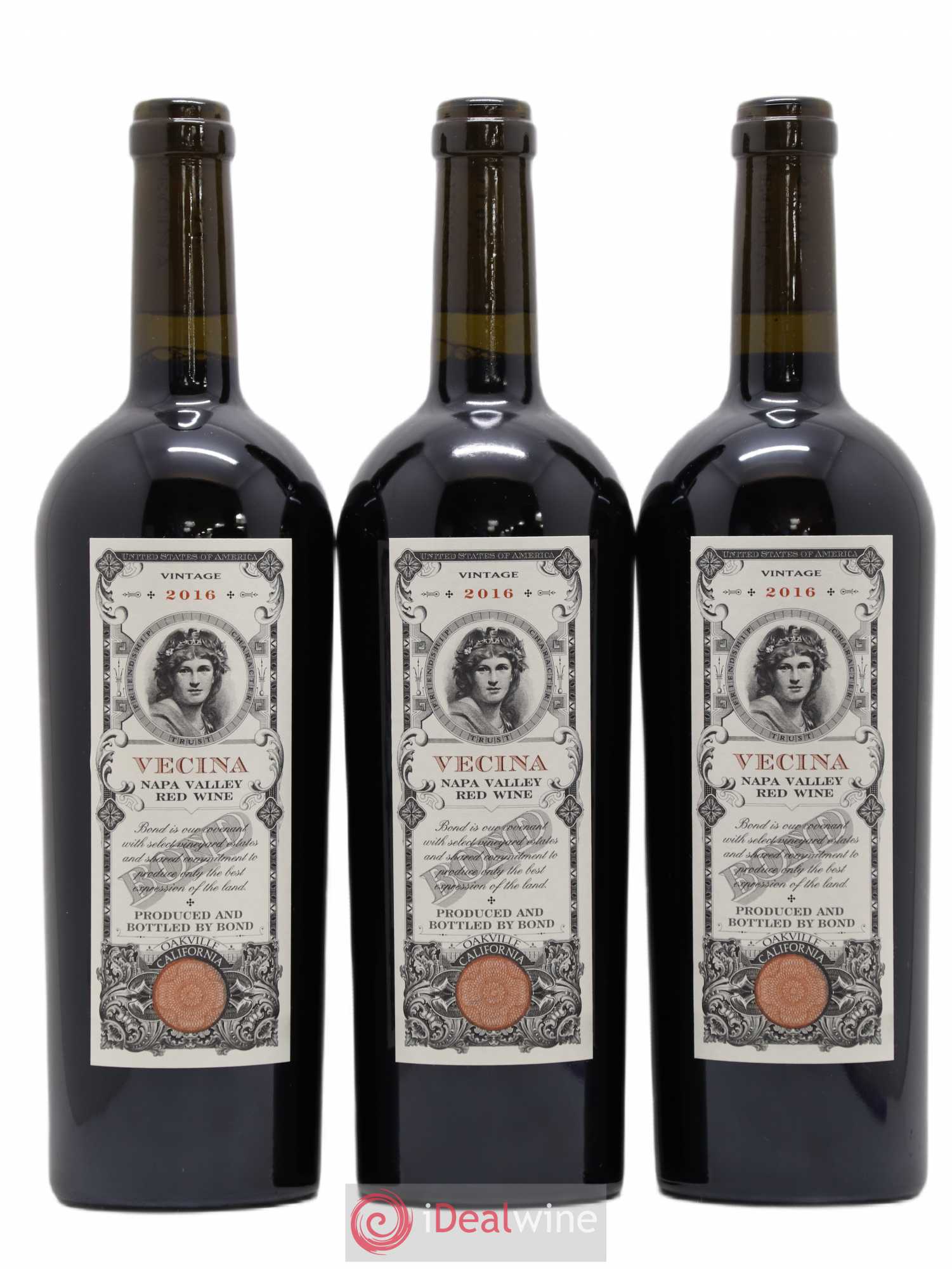 USA Napa Valley Vecina Winery Bond 2016 - Posten von 3 Flaschen - 0
