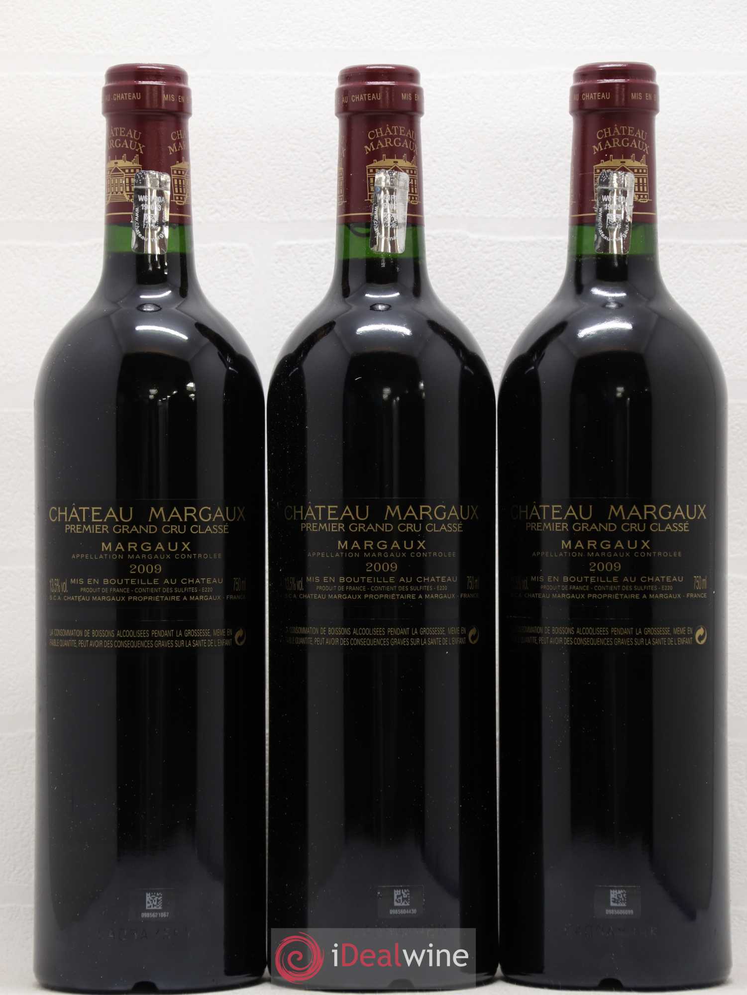 Château Margaux 1er Grand Cru Classé 2009 - Lot de 3 bouteilles - 1