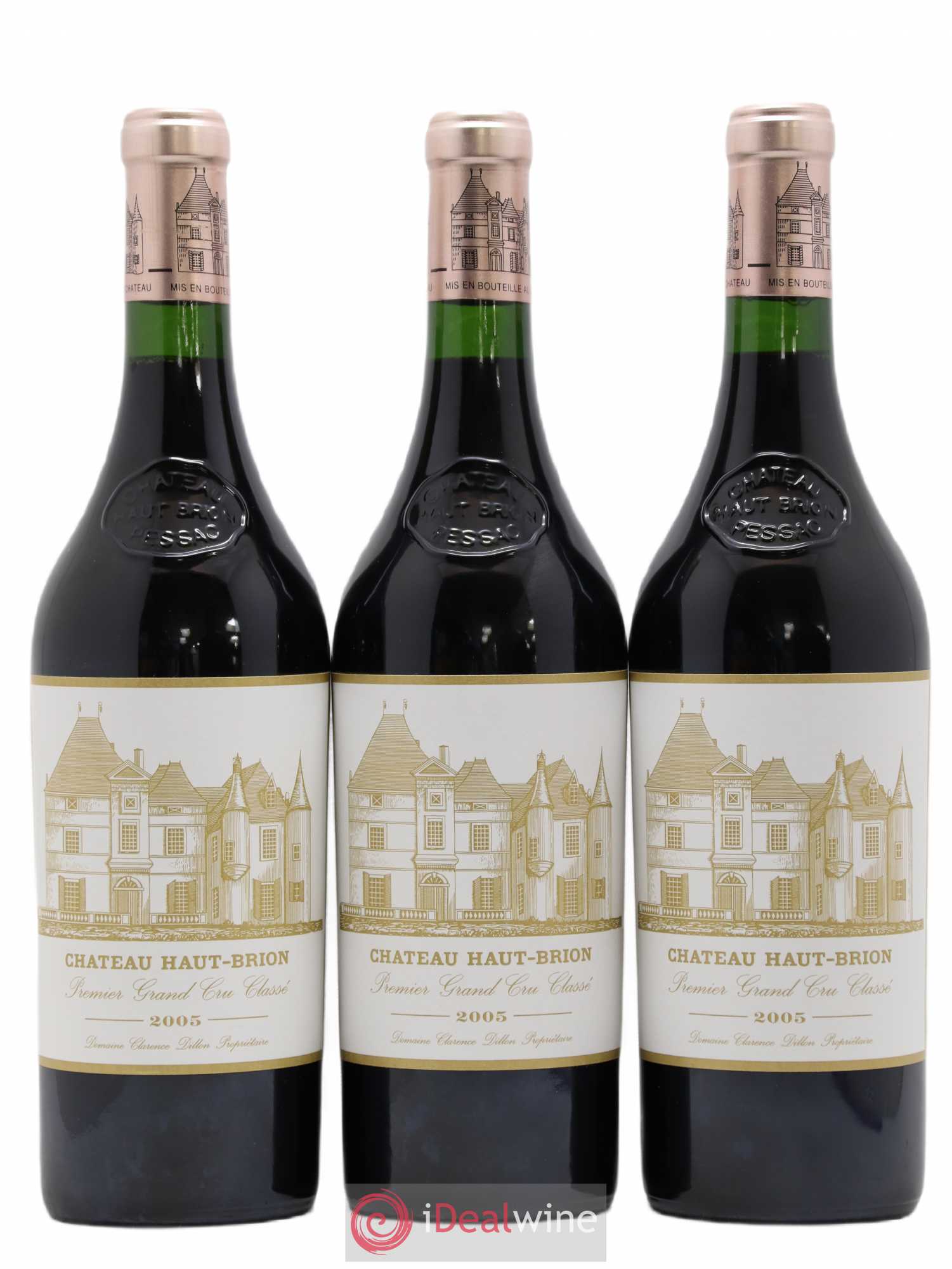 Château Haut Brion 1er Grand Cru Classé 2005 - Lot de 3 bouteilles - 0