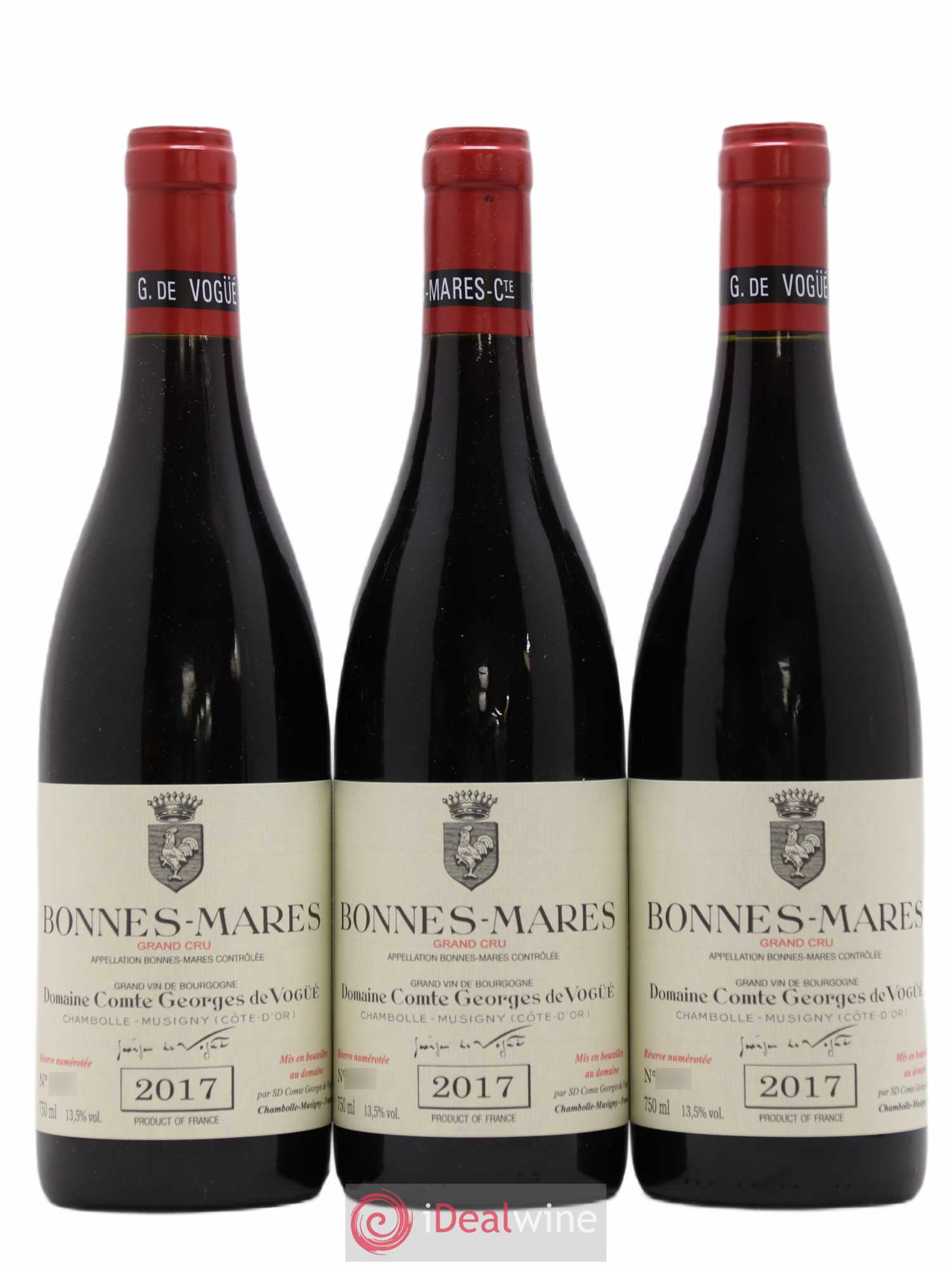 Bonnes-Mares Grand Cru Comte Georges de Vogüé 2017 - Lot de 3 bouteilles - 0