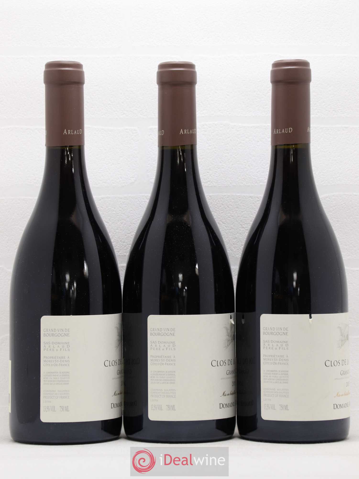 Clos de la Roche Grand Cru Arlaud 2015 - Lot de 3 bouteilles - 1