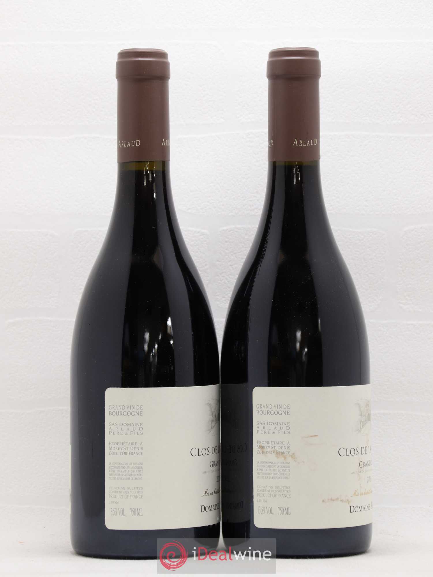 Clos de la Roche Grand Cru Arlaud 2015 - Lot de 2 bouteilles - 1