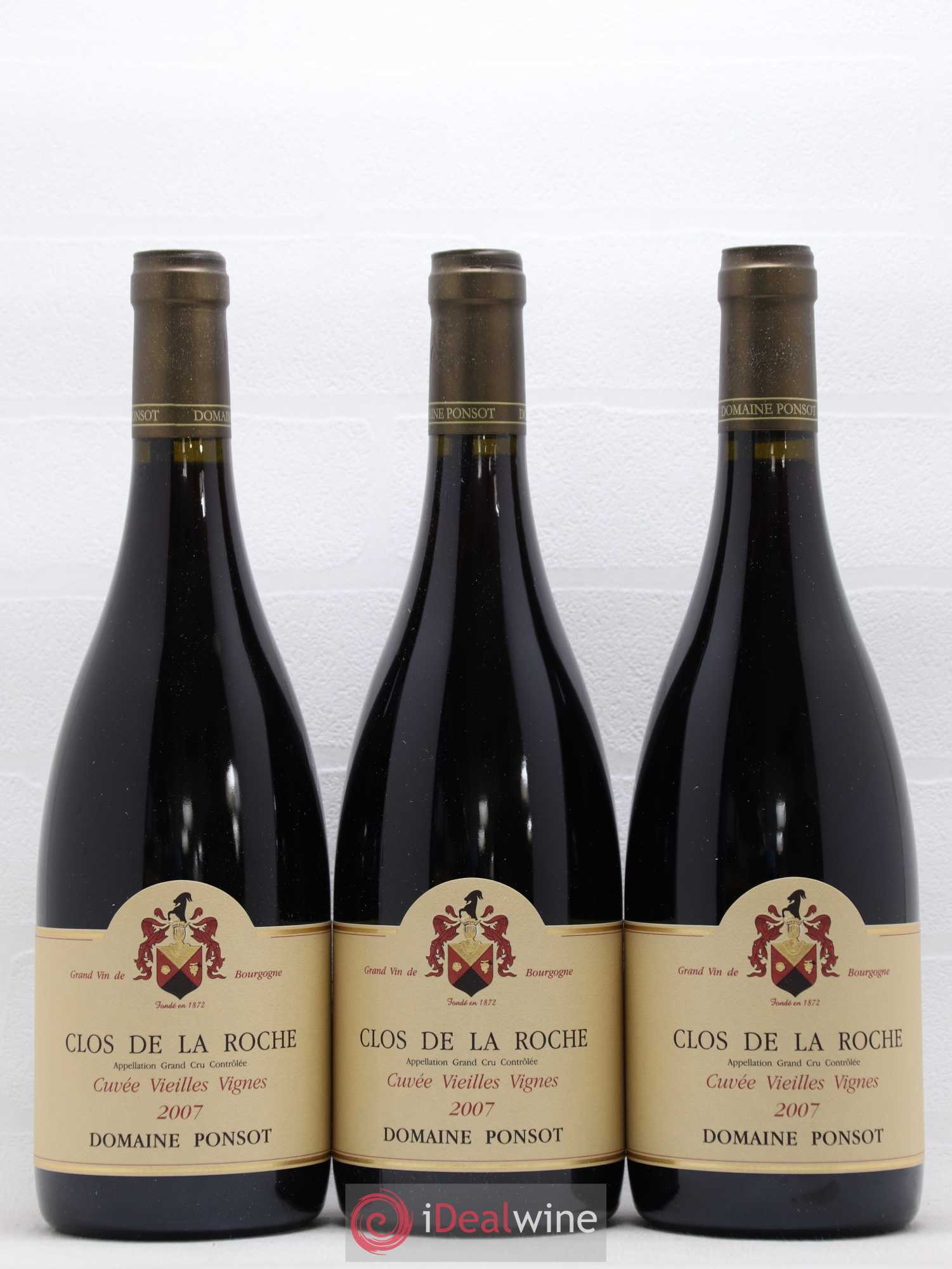 Clos de la Roche Grand Cru Vieilles Vignes Ponsot (Domaine) 2007 - Lot de 6 bouteilles - 1
