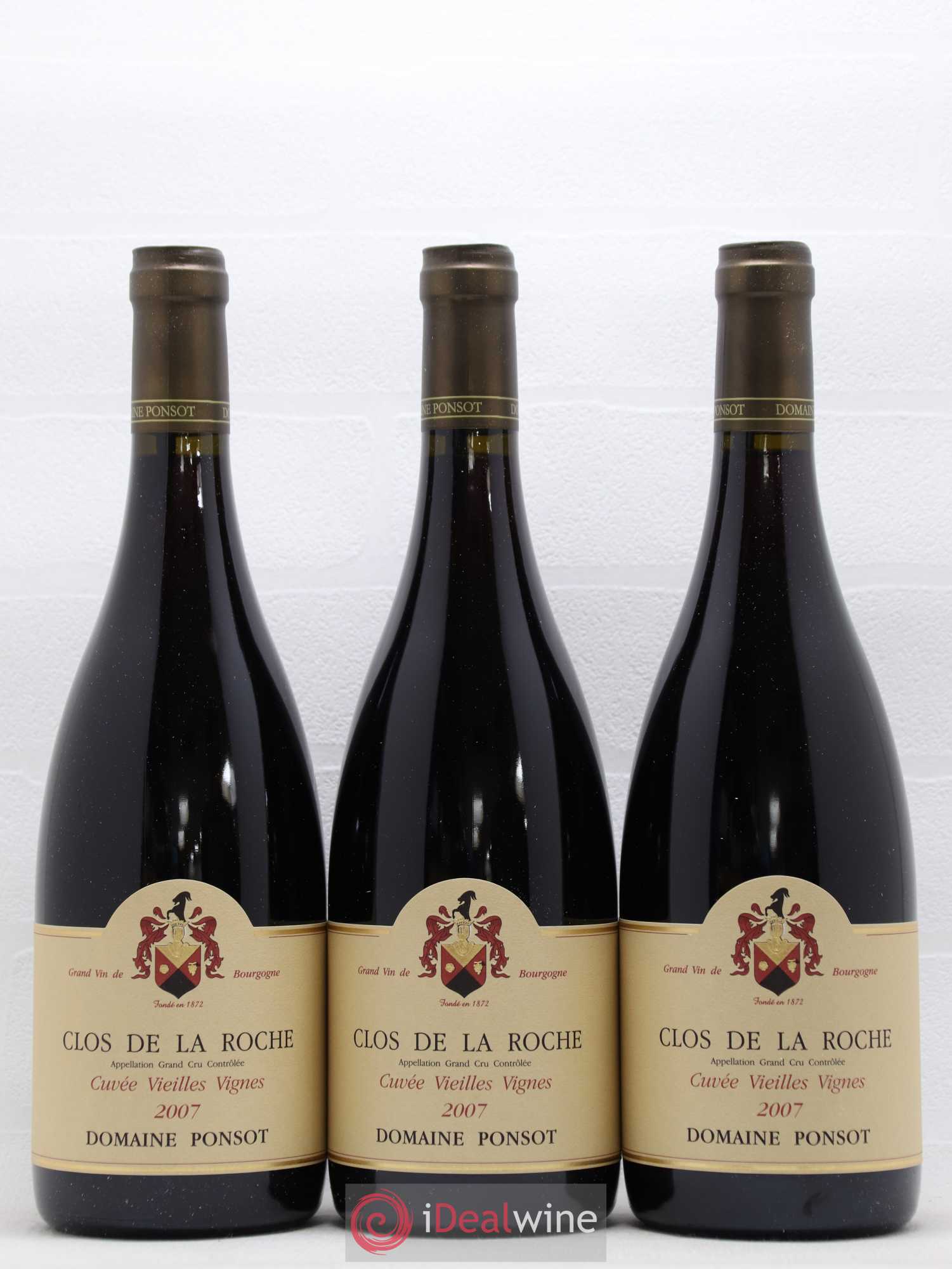 Clos de la Roche Grand Cru Vieilles Vignes Ponsot (Domaine) 2007 - Lot de 6 bouteilles - 1