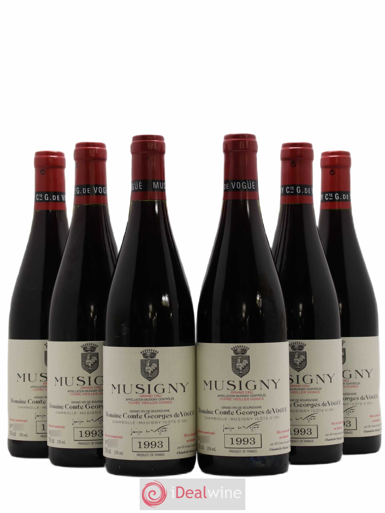Musigny Grand Cru Cuvée Vieilles Vignes Comte Georges de Vogüé 1993 - Lot de 6 bouteilles - 0