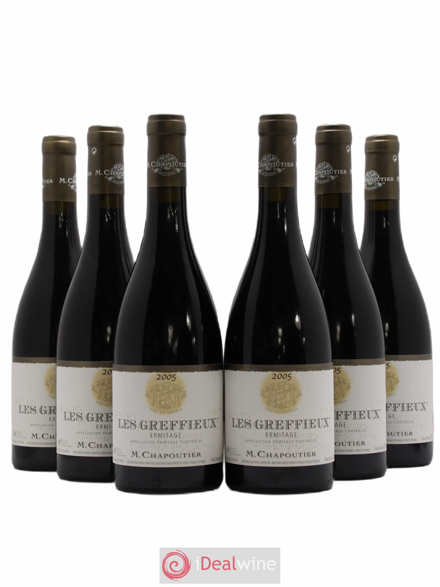 Hermitage Ermitage Les Greffieux Chapoutier 2005 - Lot de 6 bouteilles - 0