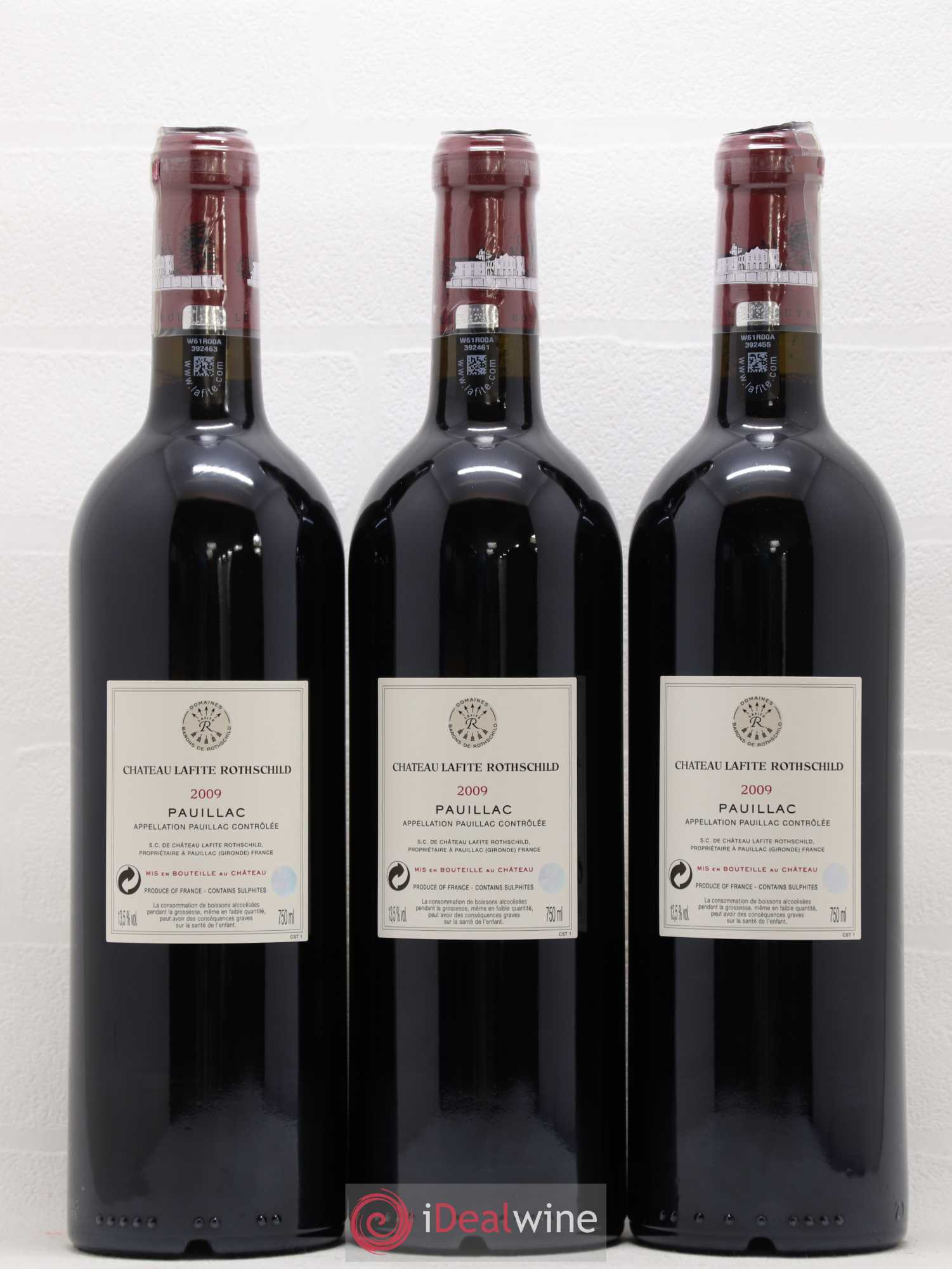 Château Lafite Rothschild 1er Grand Cru Classé 2009 - Lot of 3 bottles - 1