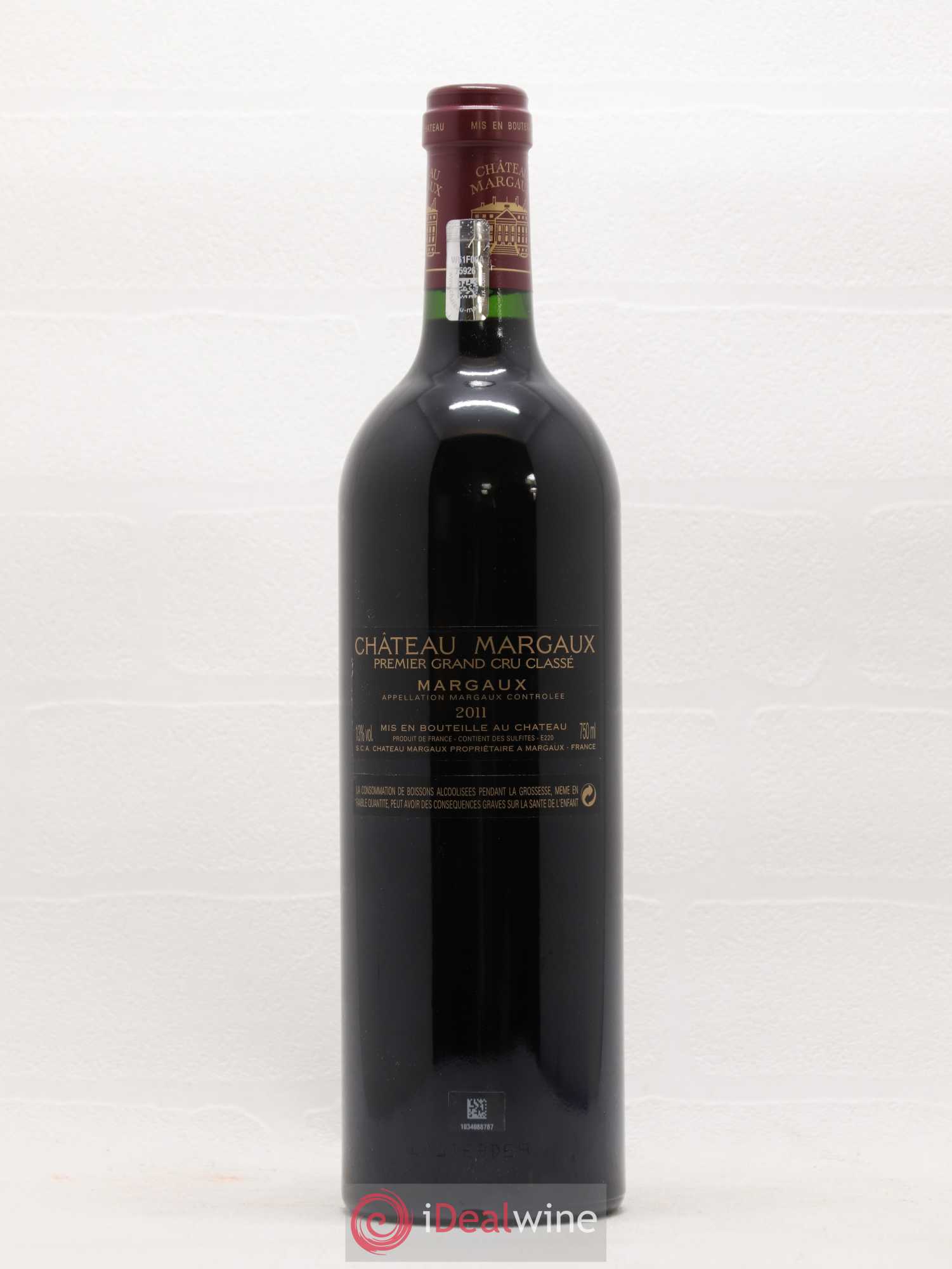 Château Margaux 1er Grand Cru Classé 2011 - Lot de 1 bouteille - 1