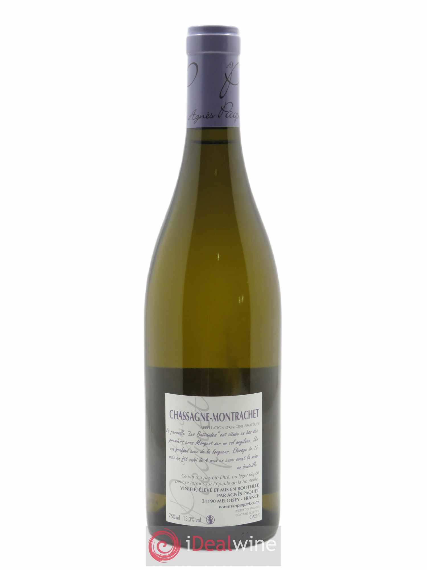 Chassagne-Montrachet Les Battaudes Agnès Paquet (Domaine) 2020 - Lot de 1 bouteille - 1