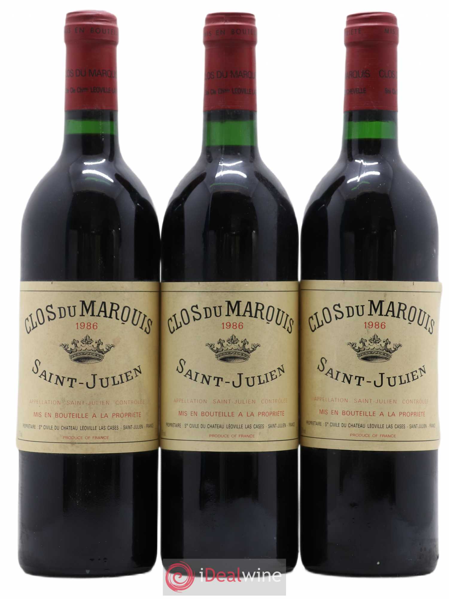 Clos du Marquis 1986 - Lot de 3 bouteilles - 0