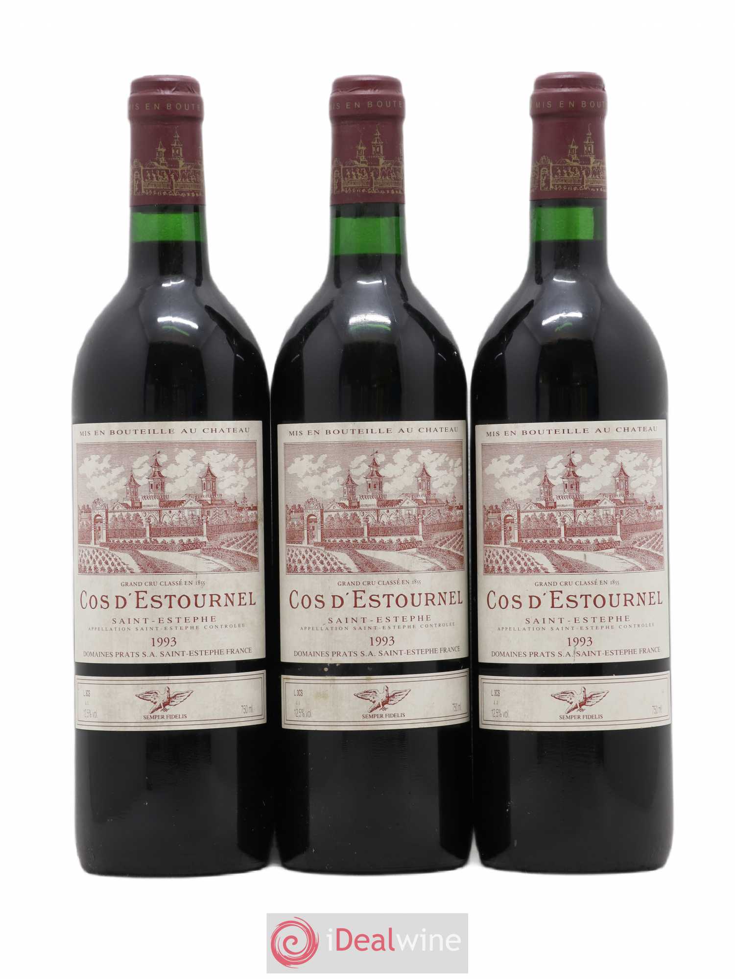 Cos d'Estournel 2ème Grand Cru Classé 1993 - Lot de 3 bouteilles - 0