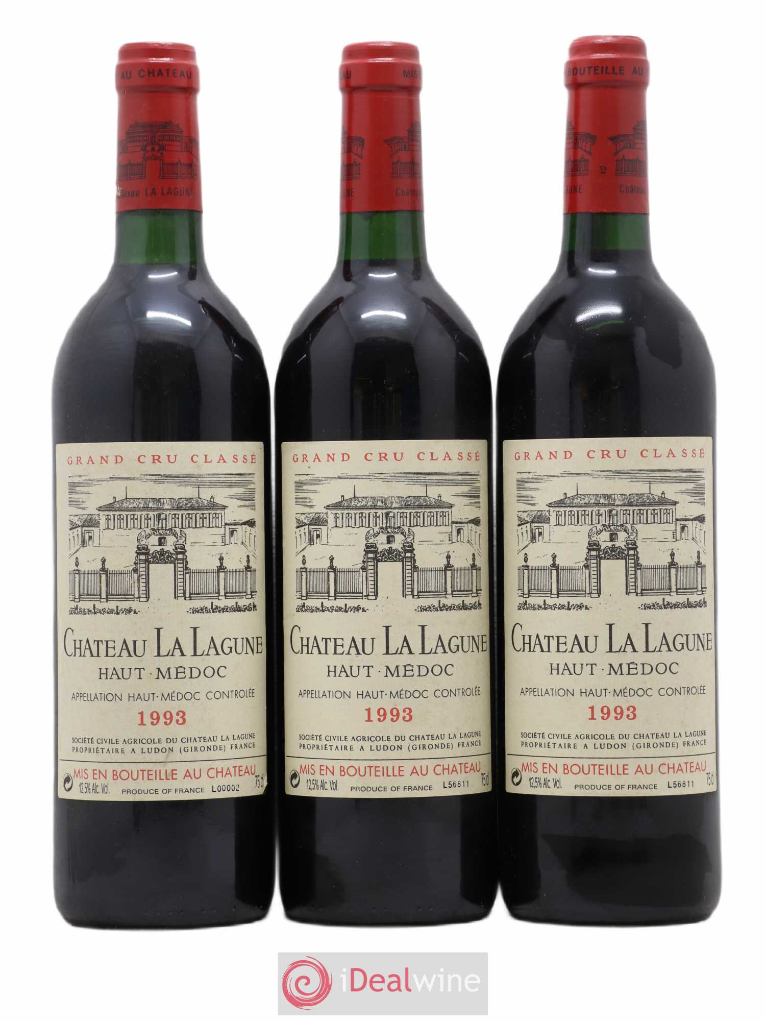 Château la Lagune 3ème Grand Cru Classé 1993 - Lot de 3 bouteilles - 0