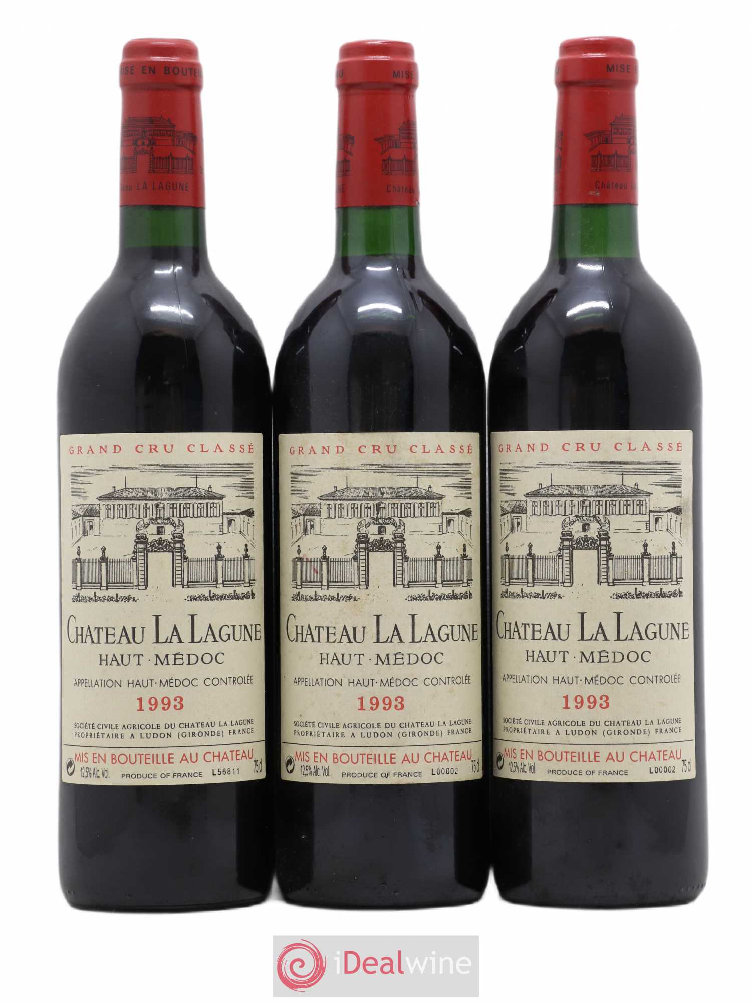 Château la Lagune 3ème Grand Cru Classé 1993 - Lot de 3 bouteilles - 0