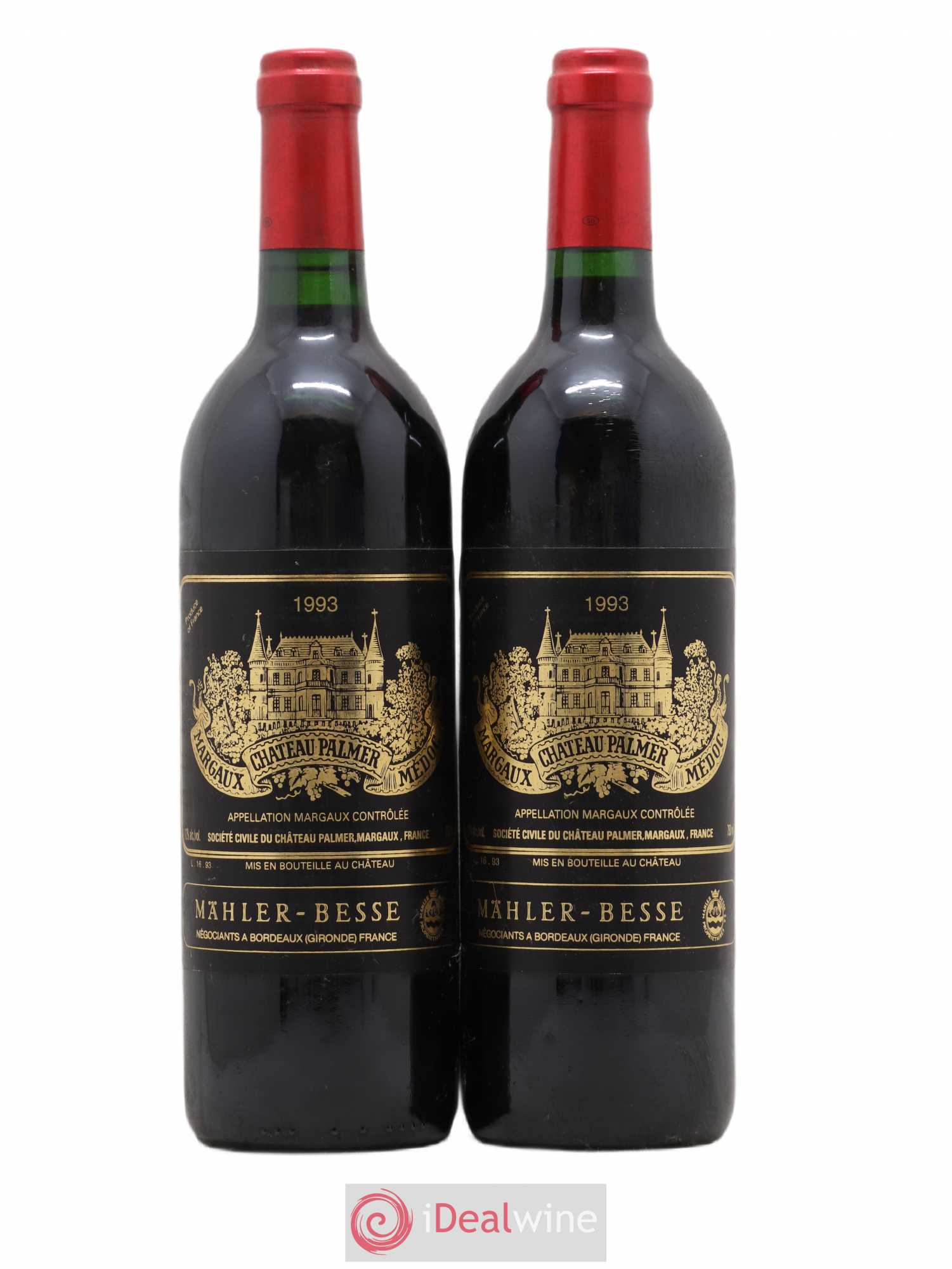 Château Palmer 3ème Grand Cru Classé 1993 - Lot de 2 bouteilles - 0