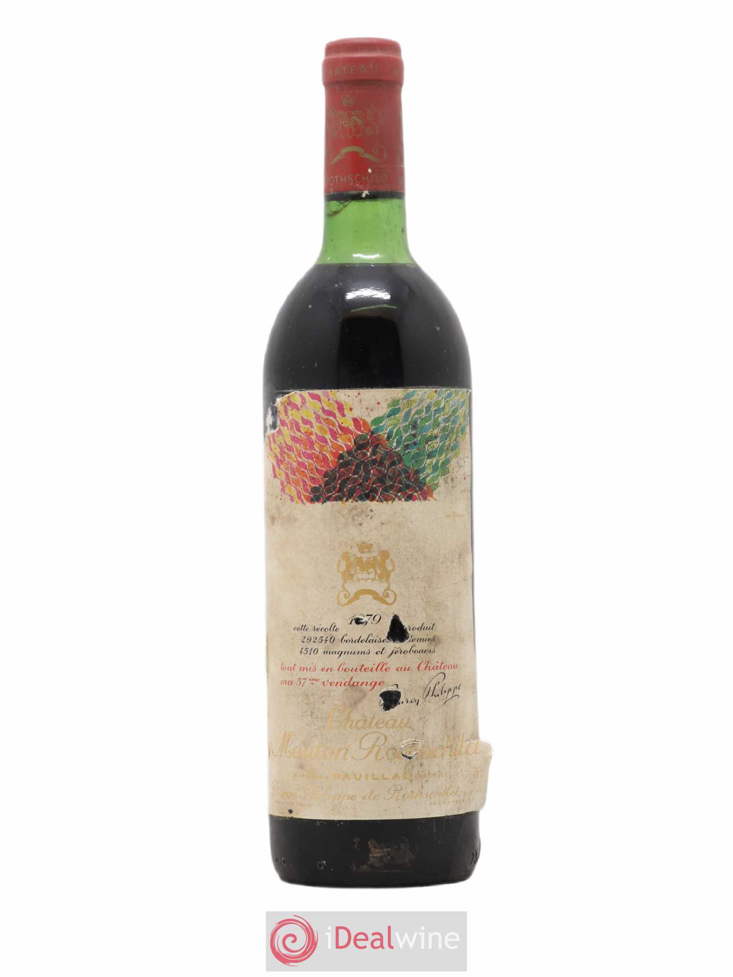 Château Mouton Rothschild 1er Grand Cru Classé 1979 - Lot de 1 bouteille - 0