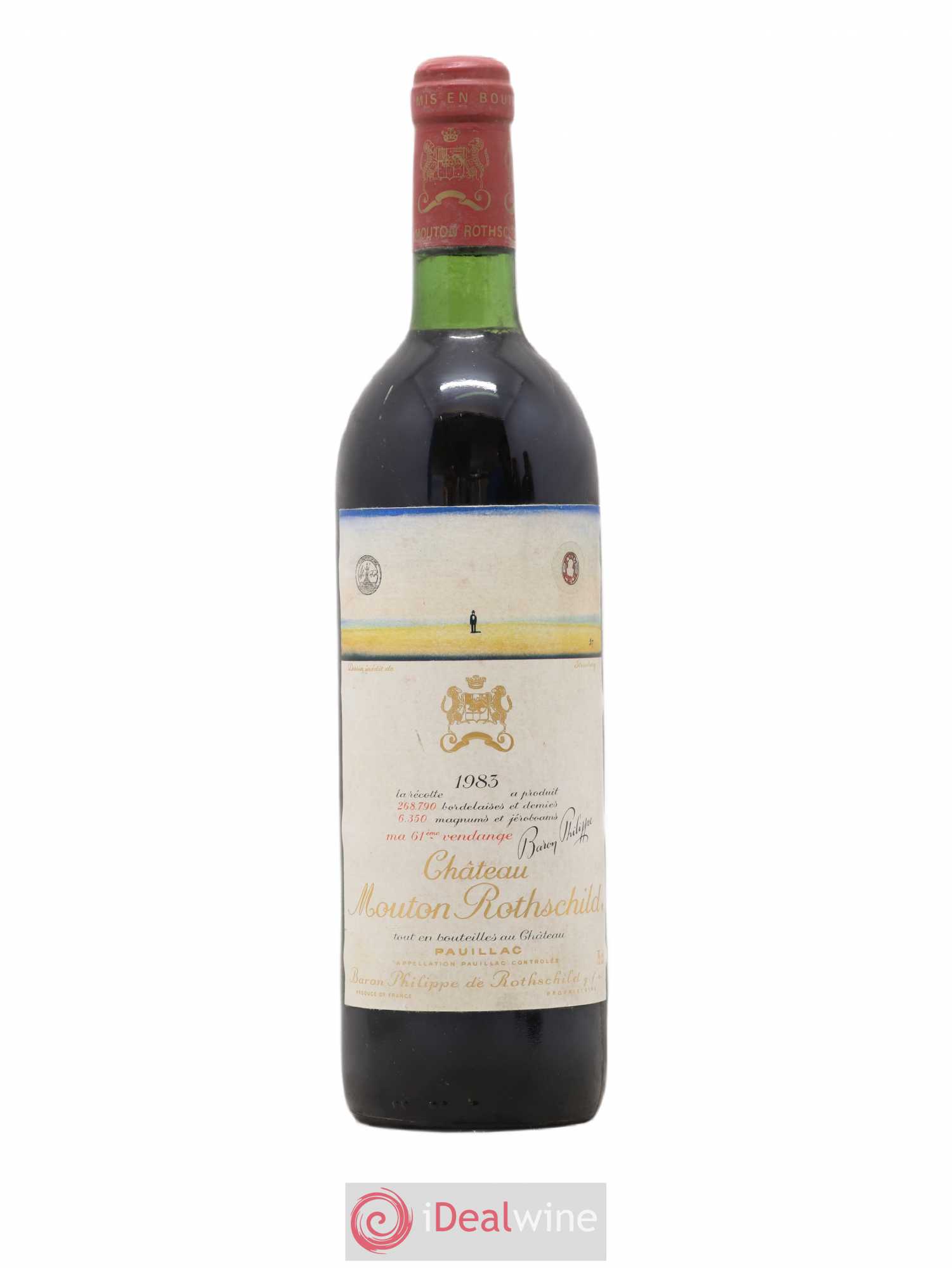 Château Mouton Rothschild 1er Grand Cru Classé 1983 - Lot de 1 bouteille - 0