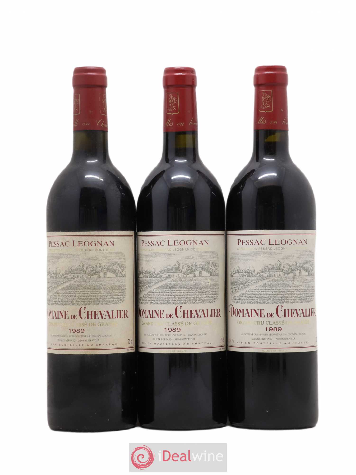 Domaine de Chevalier Cru Classé de Graves 1989 - Lot de 3 bouteilles - 0