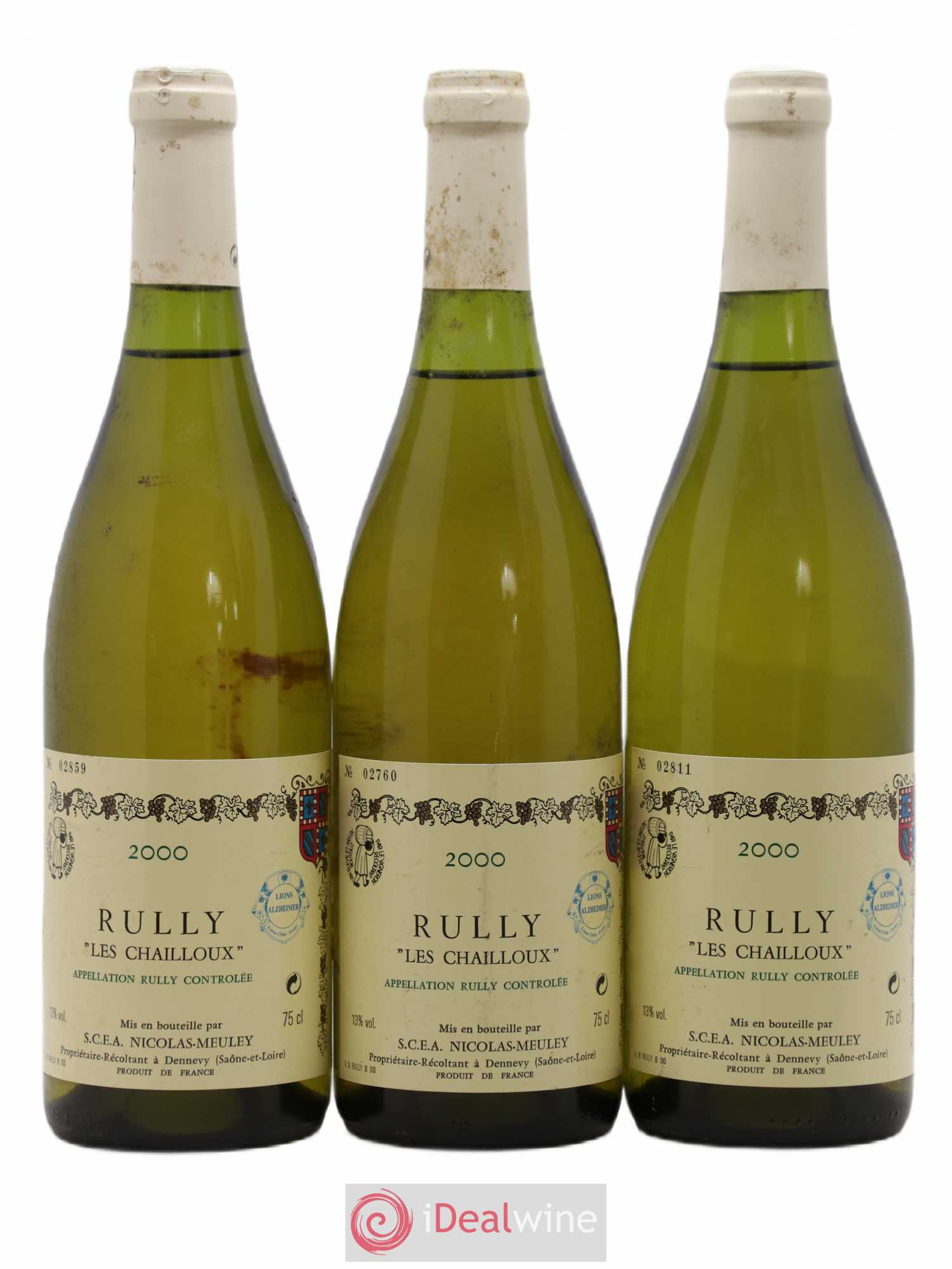 Rully Les Chailloux Nicolas Meuley 2000 - Posten von 3 Flaschen - 0