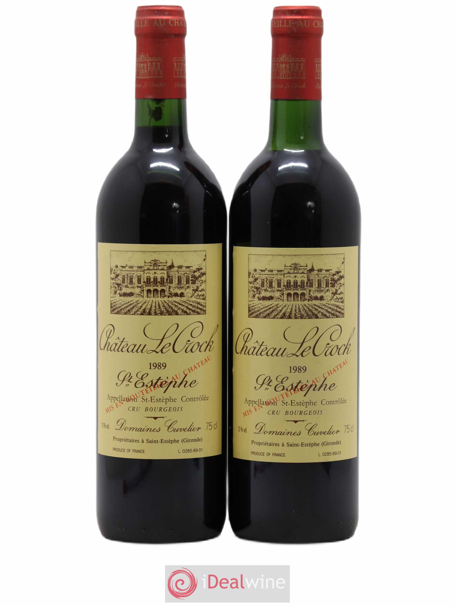 Château le Crock Cru Bourgeois 1989 - Lot de 2 bouteilles - 0