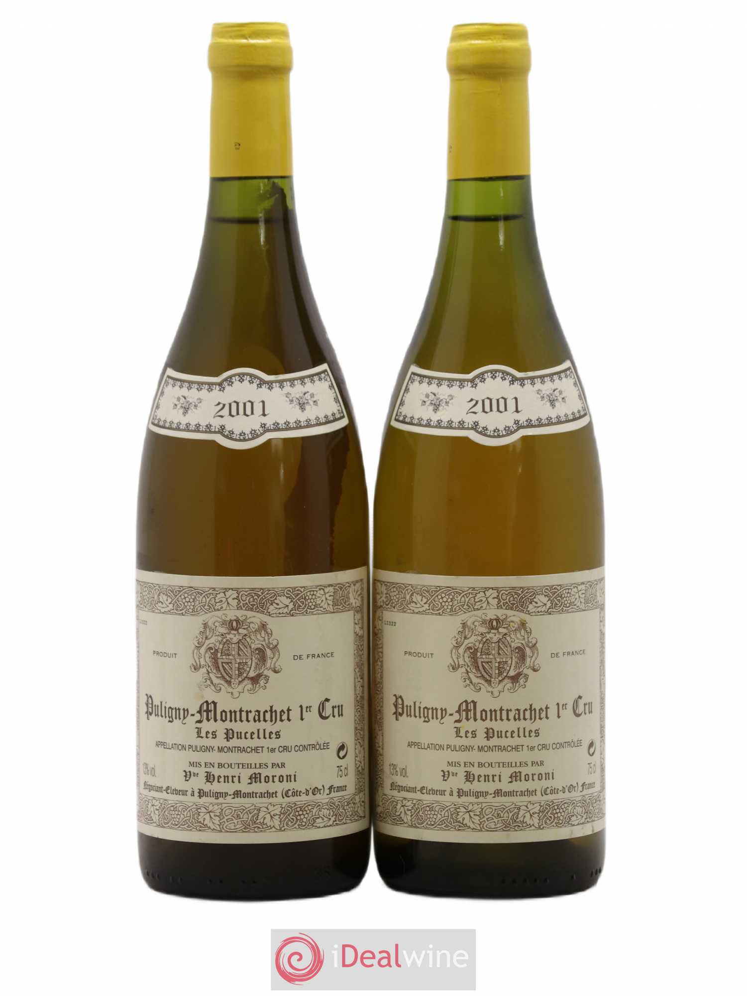 Puligny-Montrachet 1er Cru Les Pucelles Henri Moroni 2001 - Posten von 2 Flaschen - 0