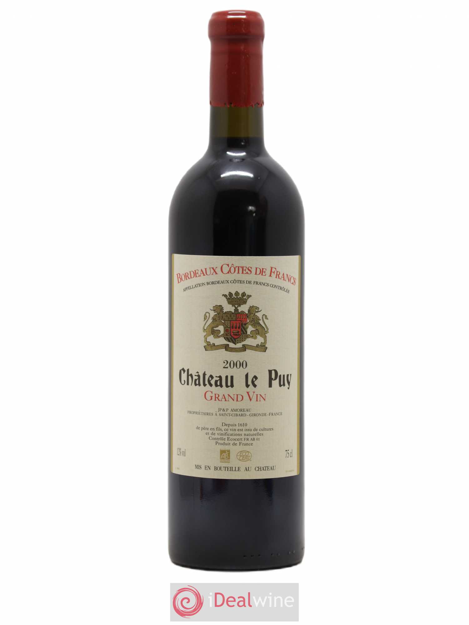 Château Le Puy 2000 - Lot de 1 bouteille - 0