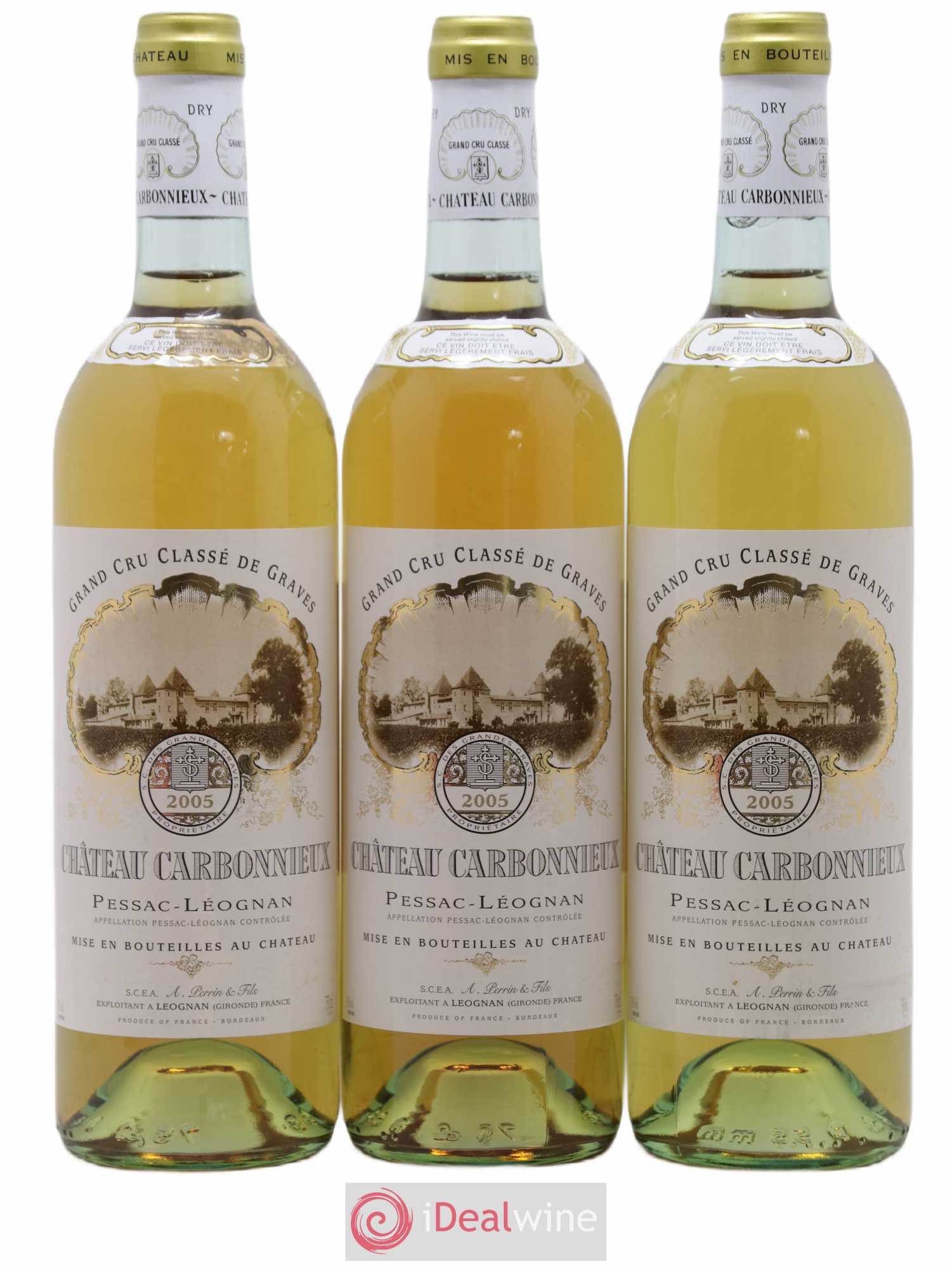 Château Carbonnieux Cru Classé de Graves 2005 - Lot de 3 bouteilles - 0