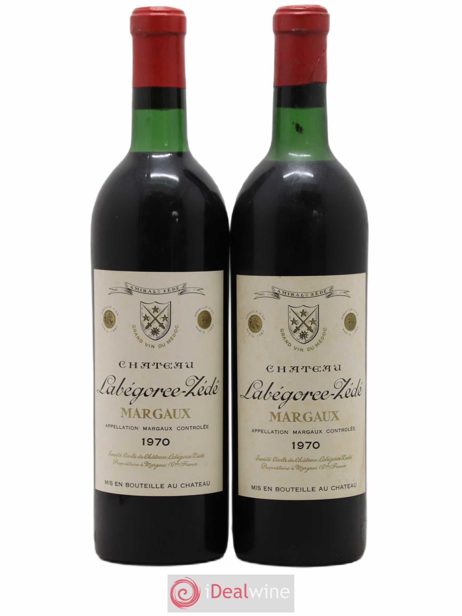 Château Labegorce Zédé Cru Bourgeois 1970 - Lot de 2 bouteilles - 0