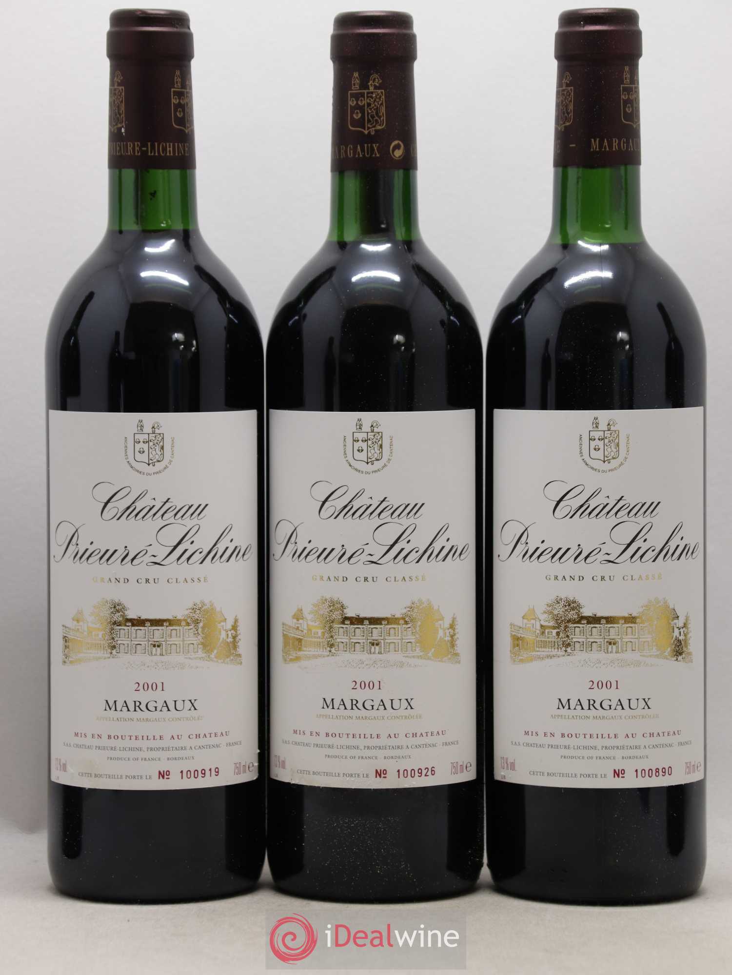 Château Prieuré Lichine 4ème Grand Cru Classé 2001 - Lot de 6 bouteilles - 1
