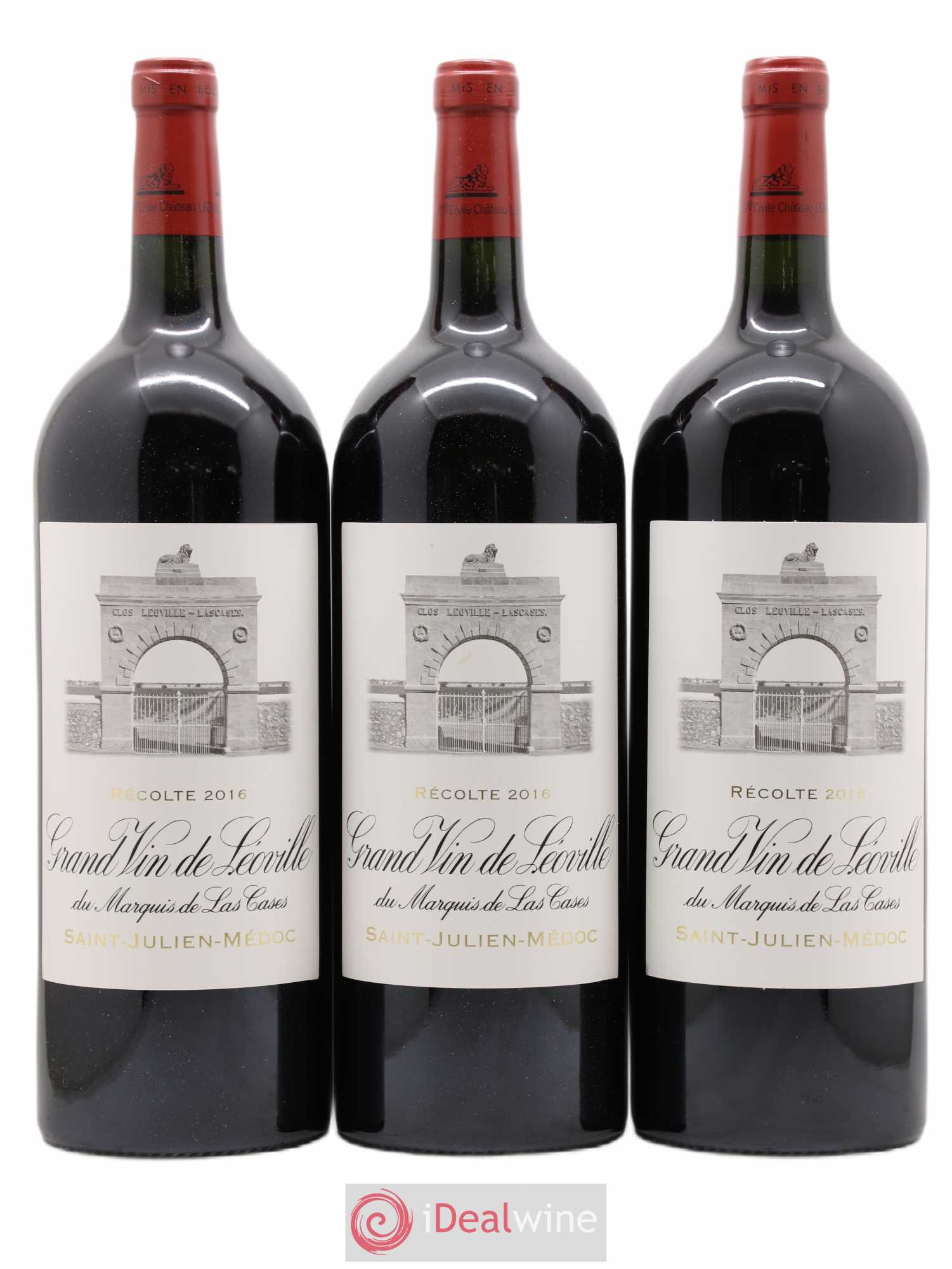 Château Léoville Las Cases 2ème Grand Cru Classé 2016 - Lot de 3 magnums - 0