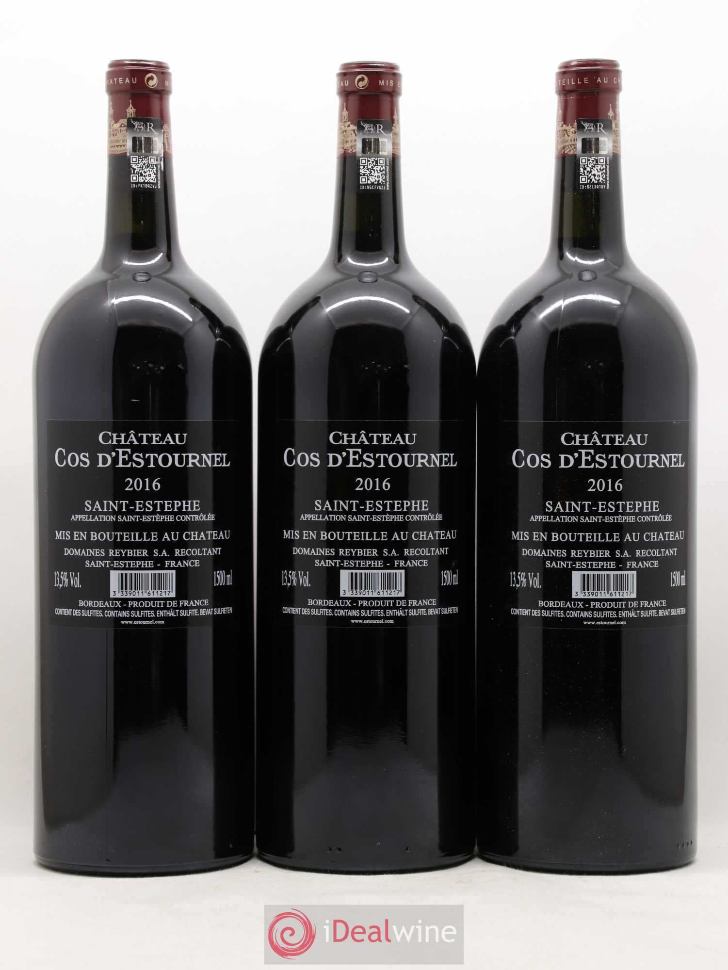 Cos d'Estournel 2ème Grand Cru Classé 2016 - Lot de 3 magnums - 1