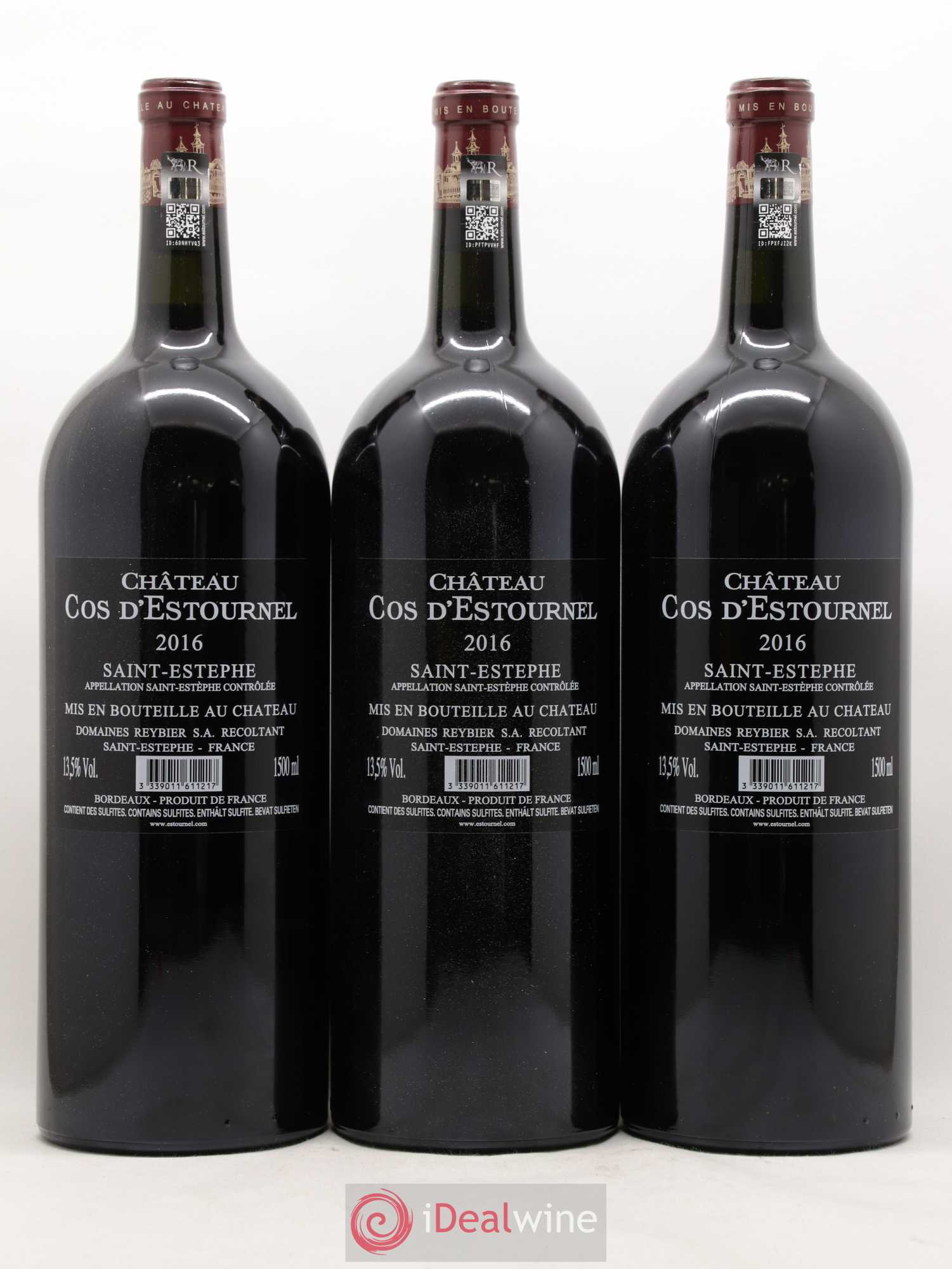 Cos d'Estournel 2ème Grand Cru Classé 2016 - Lot de 3 magnums - 1