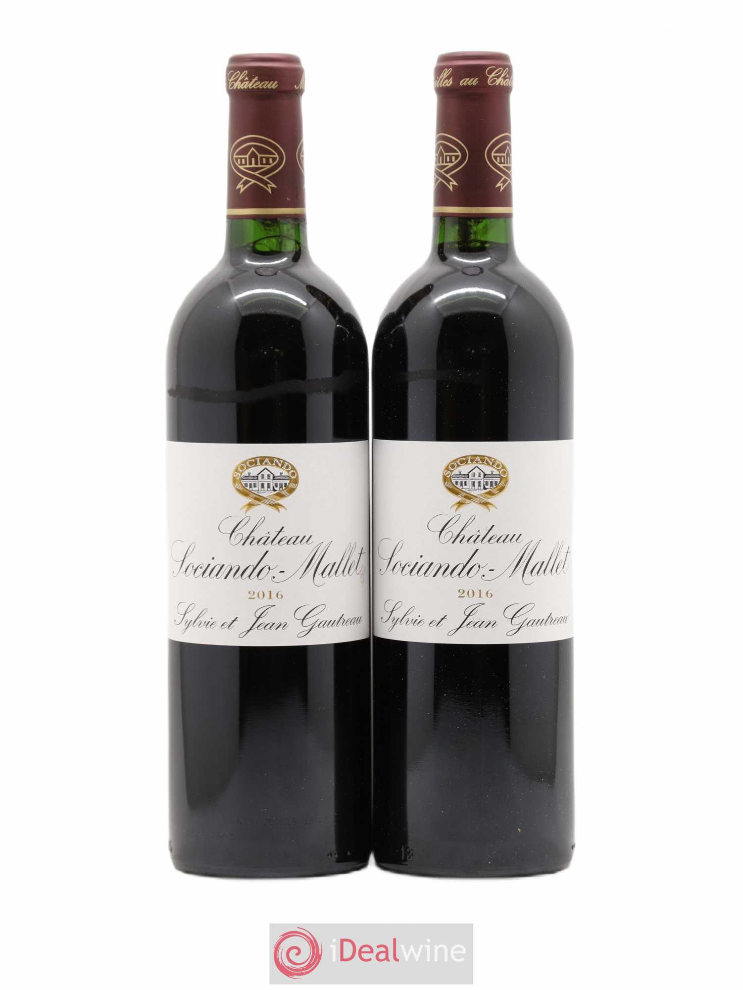 Château Sociando Mallet 2016 - Lot de 2 bouteilles - 0