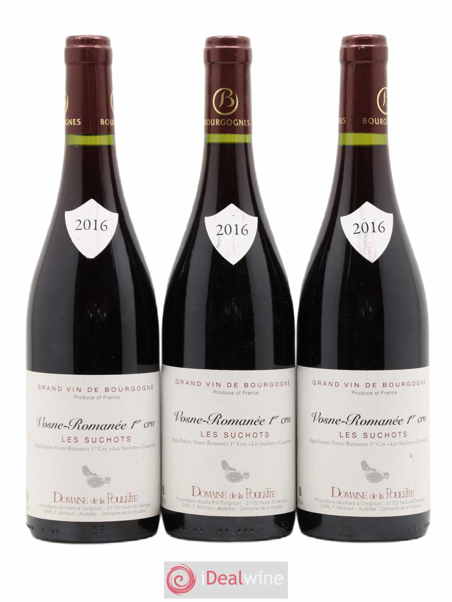 Vosne-Romanée 1er Cru Les Suchots Domaine de la Poulette 2016 - Posten von 3 Flaschen - 0
