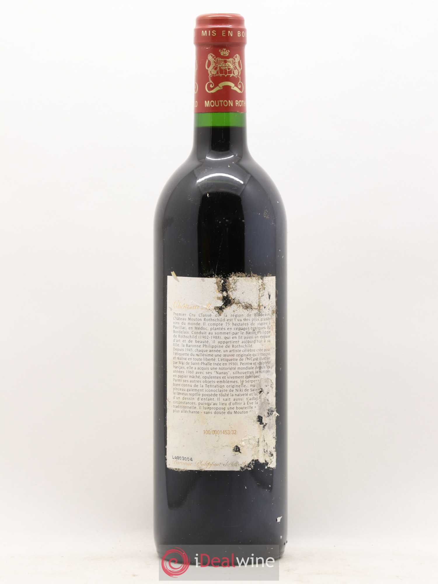 Château Mouton Rothschild 1er Grand Cru Classé 1997 - Lot de 1 bouteille - 1