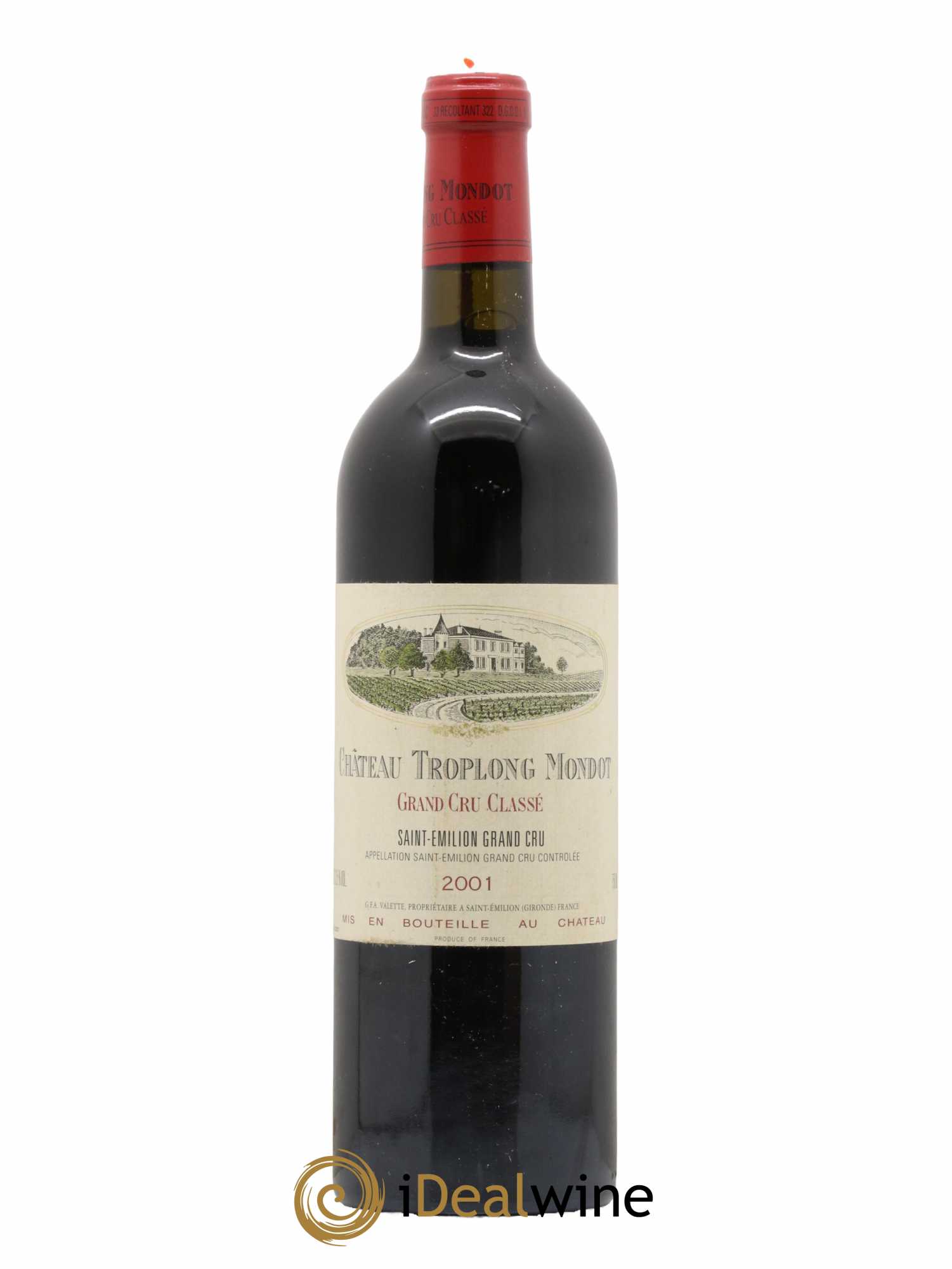 Château Troplong Mondot 1er Grand Cru Classé B 2001 - Lot de 1 bouteille - 0