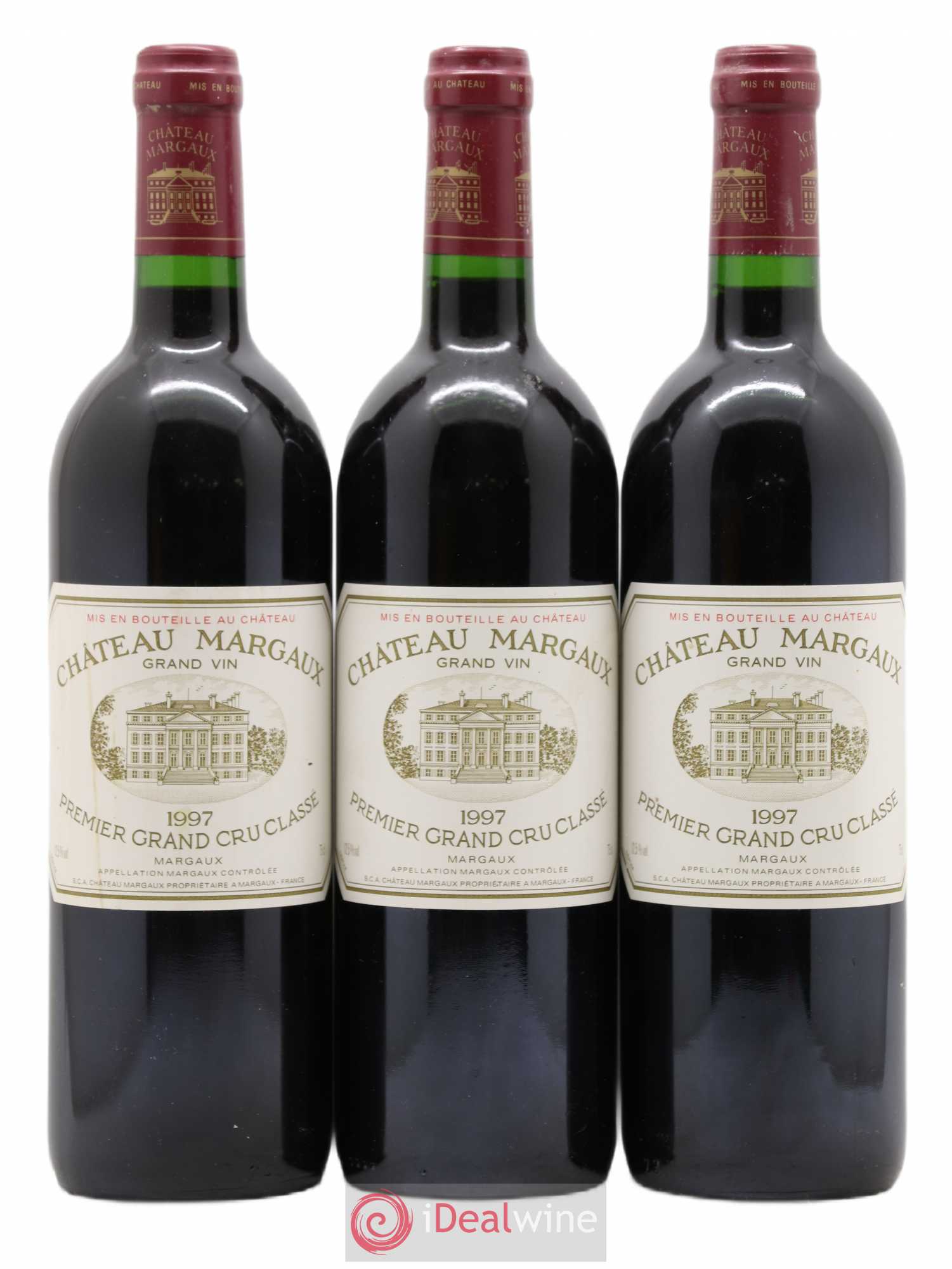 Château Margaux 1er Grand Cru Classé 1997 - Lot de 3 bouteilles - 0