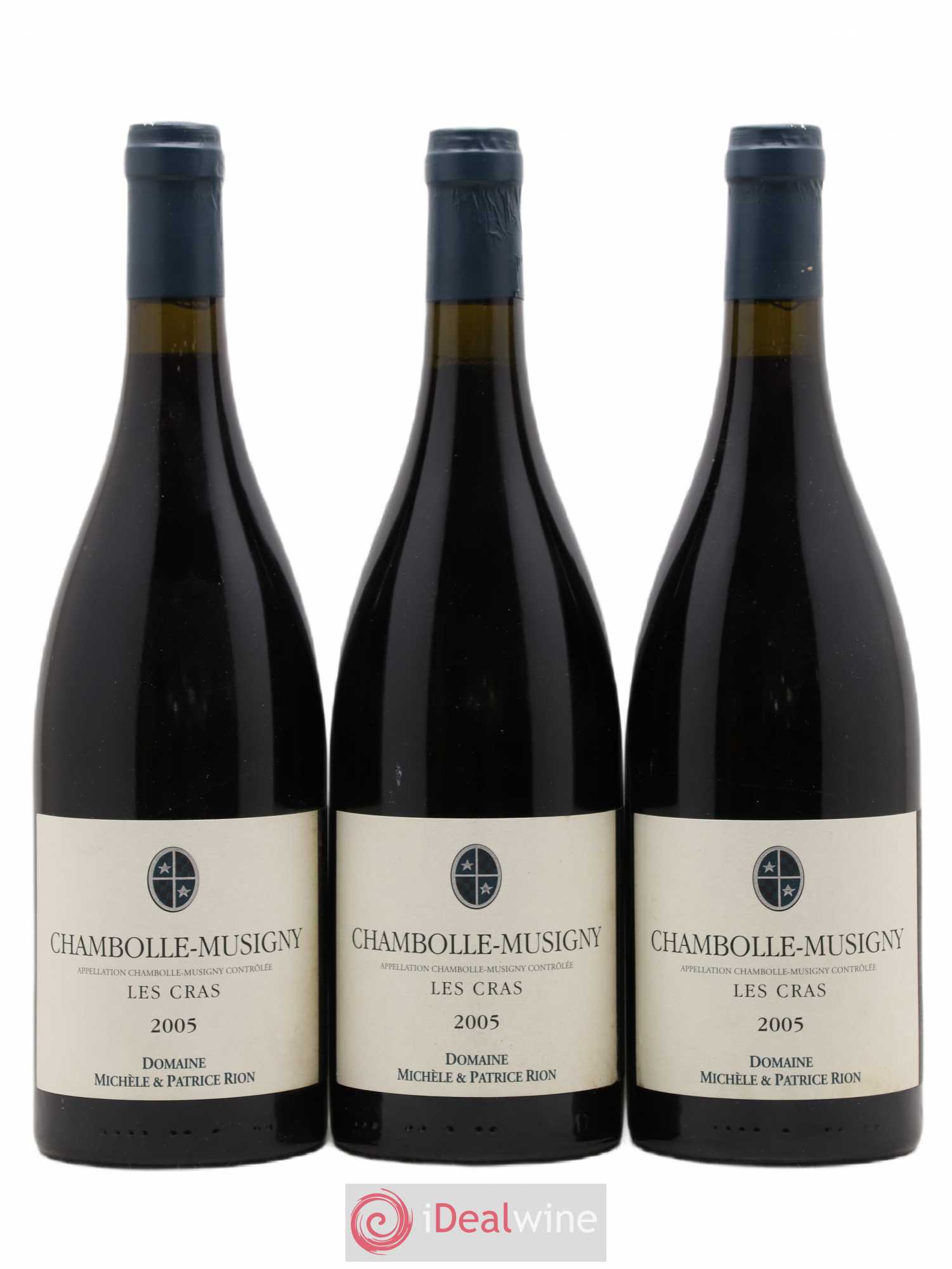 Chambolle-Musigny 1er Cru Les Cras Patrice Rion 2005 - Lot de 3 bouteilles - 0
