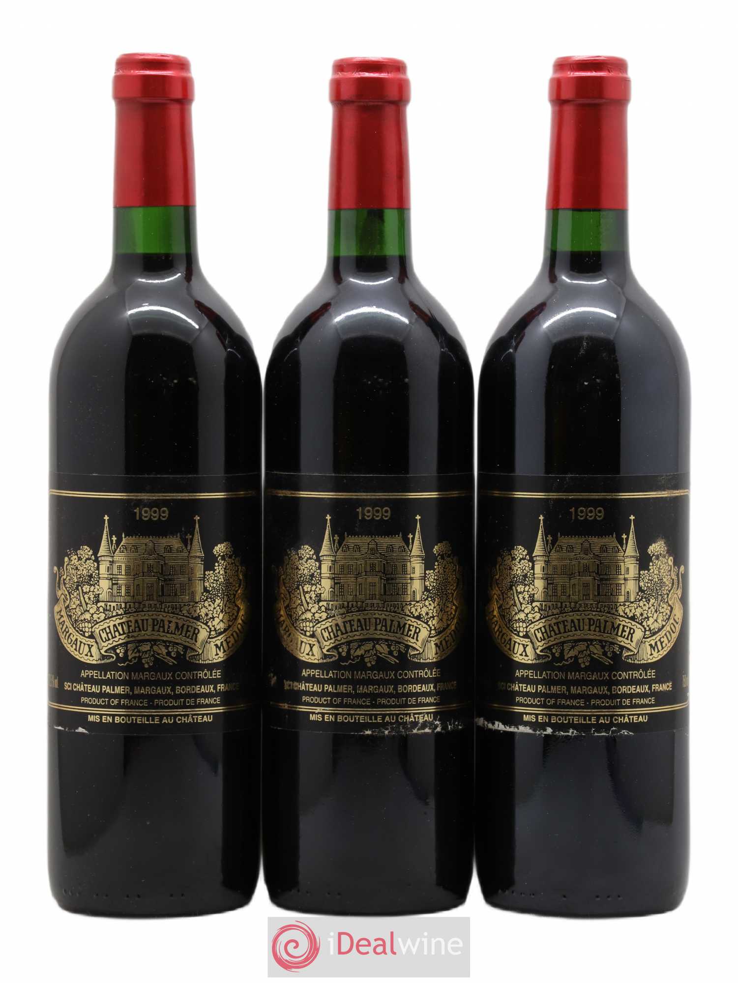 Château Palmer 3ème Grand Cru Classé 1999 - Lot de 3 bouteilles - 0