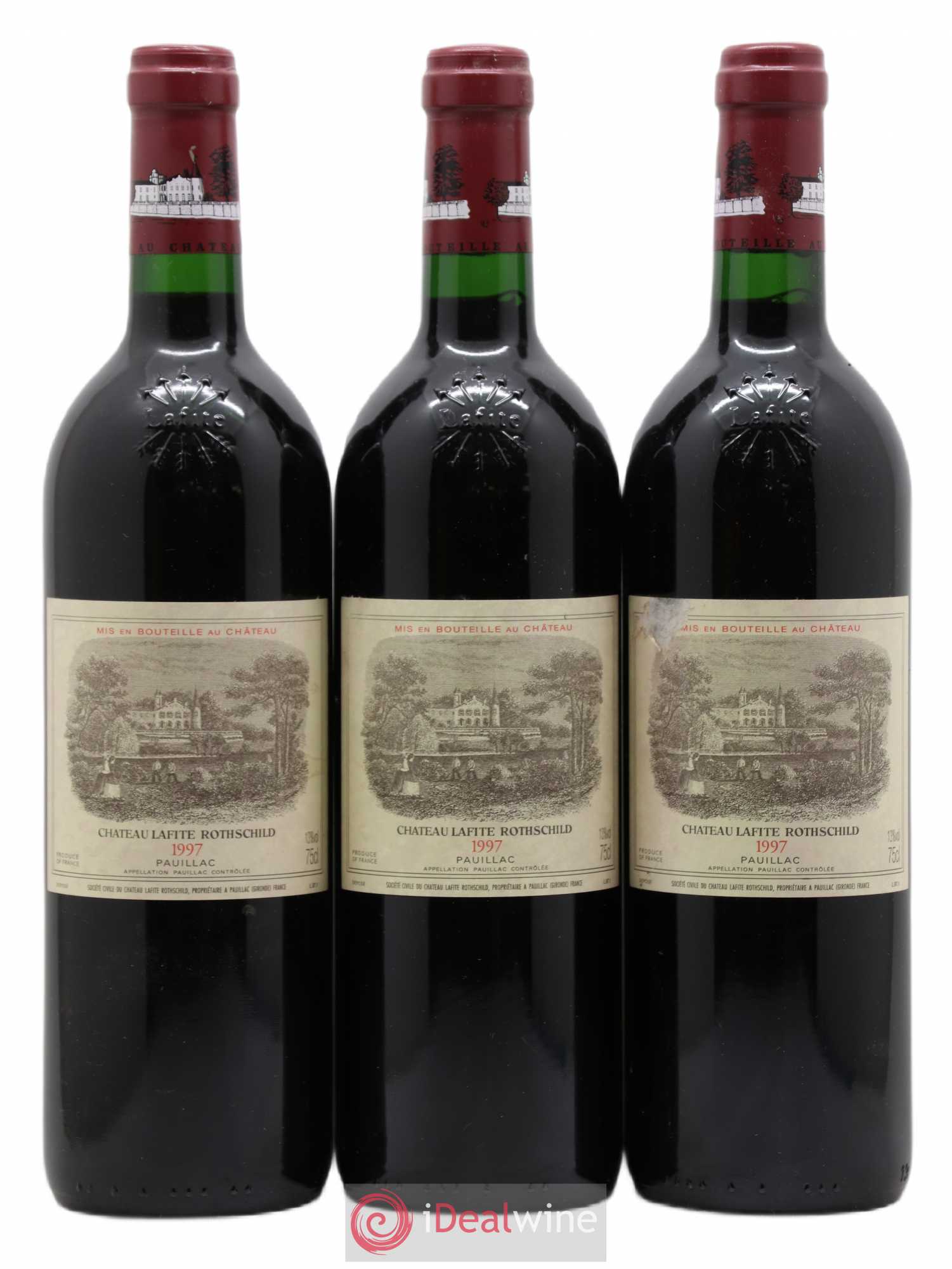 Château Lafite Rothschild 1er Grand Cru Classé 1997 - Lot de 3 bouteilles - 0