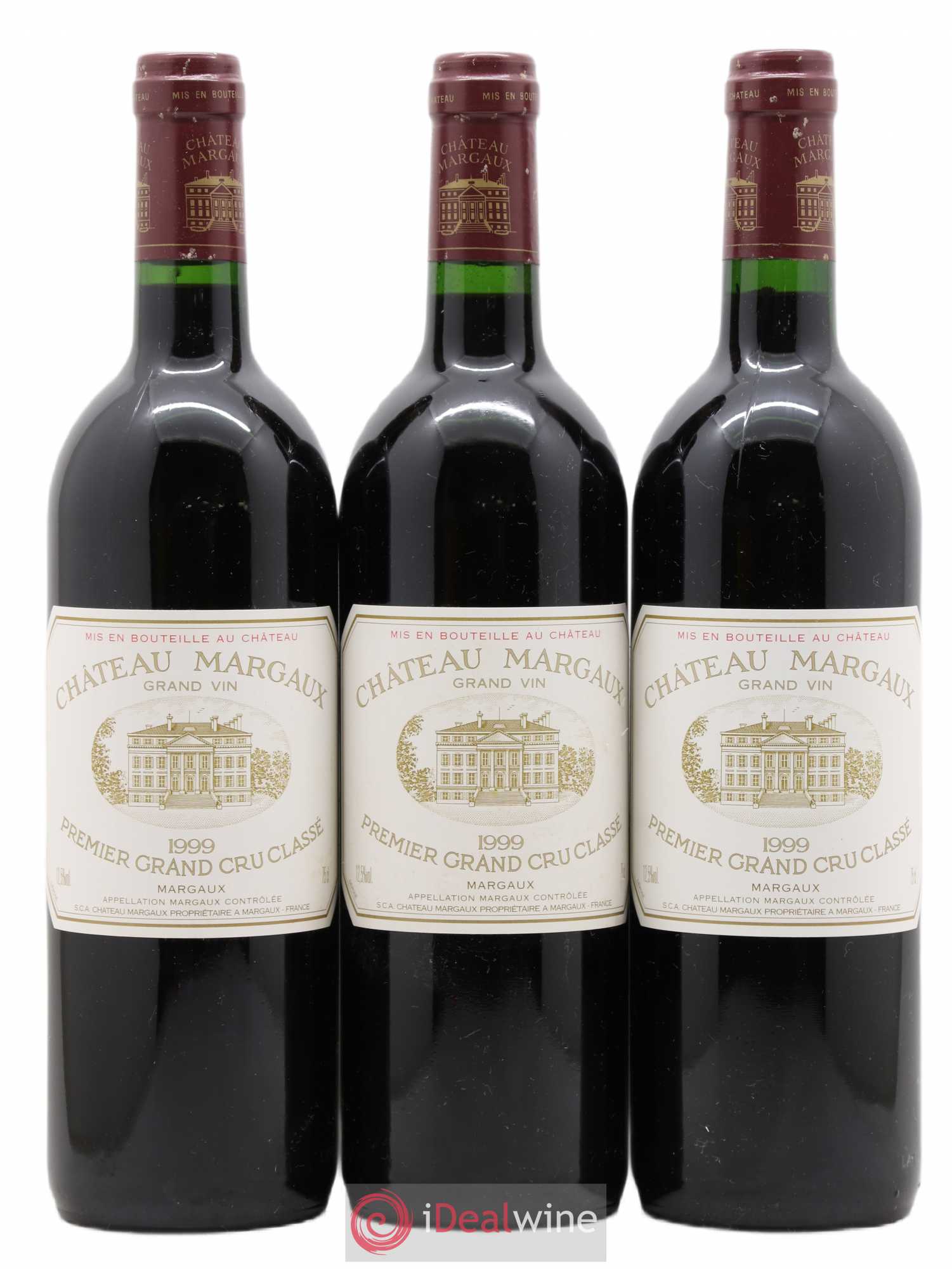 Château Margaux 1er Grand Cru Classé 1999 - Lot de 3 bouteilles - 0