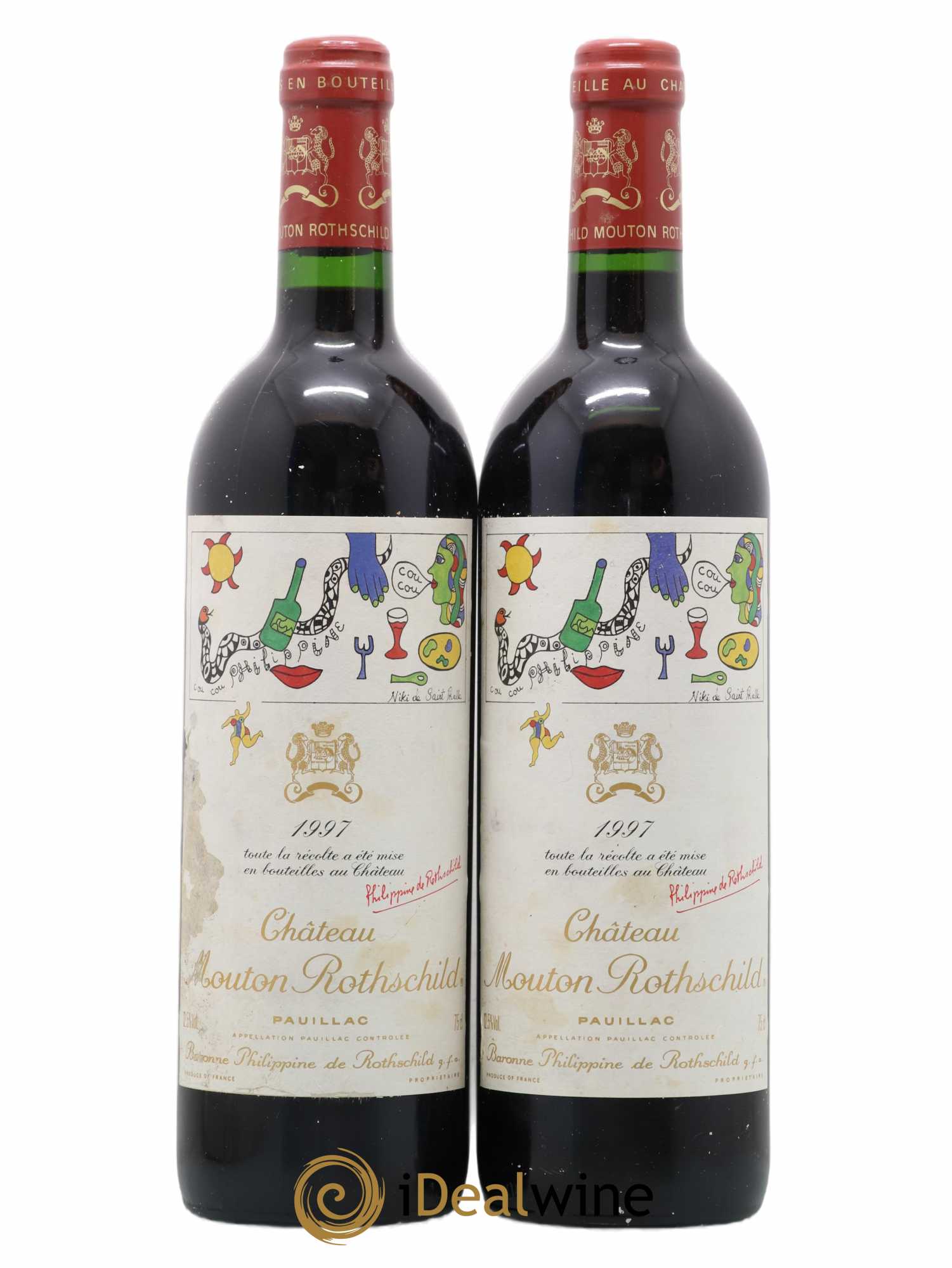 Château Mouton Rothschild 1er Grand Cru Classé 1997 - Lot de 2 bouteilles - 0