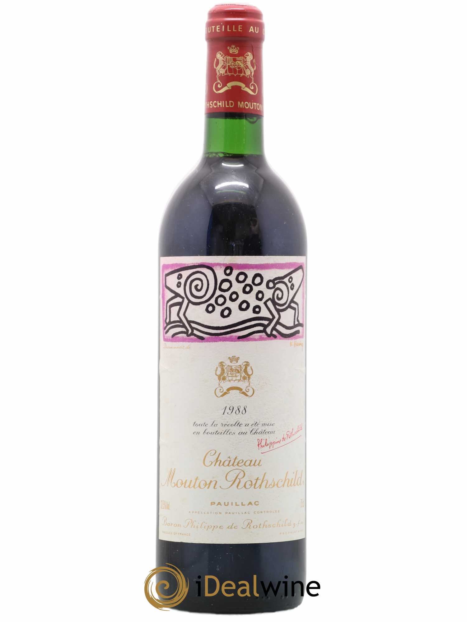 Château Mouton Rothschild 1er Grand Cru Classé 1988 - Lot de 1 bouteille - 0