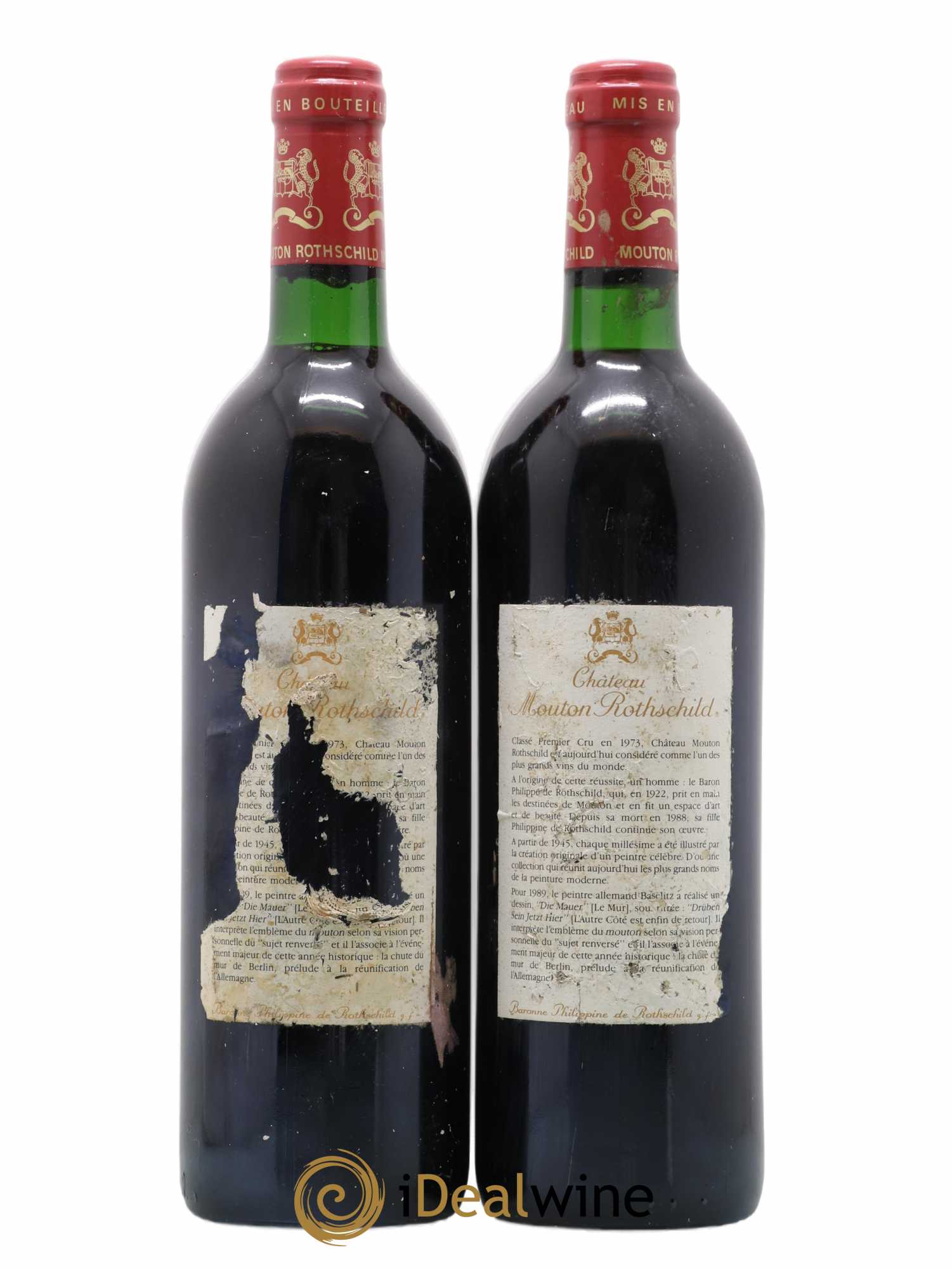 Château Mouton Rothschild 1er Grand Cru Classé 1989 - Lot de 2 bouteilles - 1