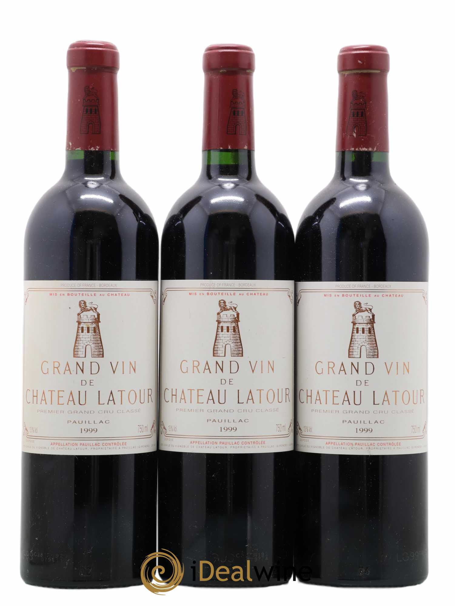 Château Latour 1er Grand Cru Classé 1999 - Lot de 3 bouteilles - 0