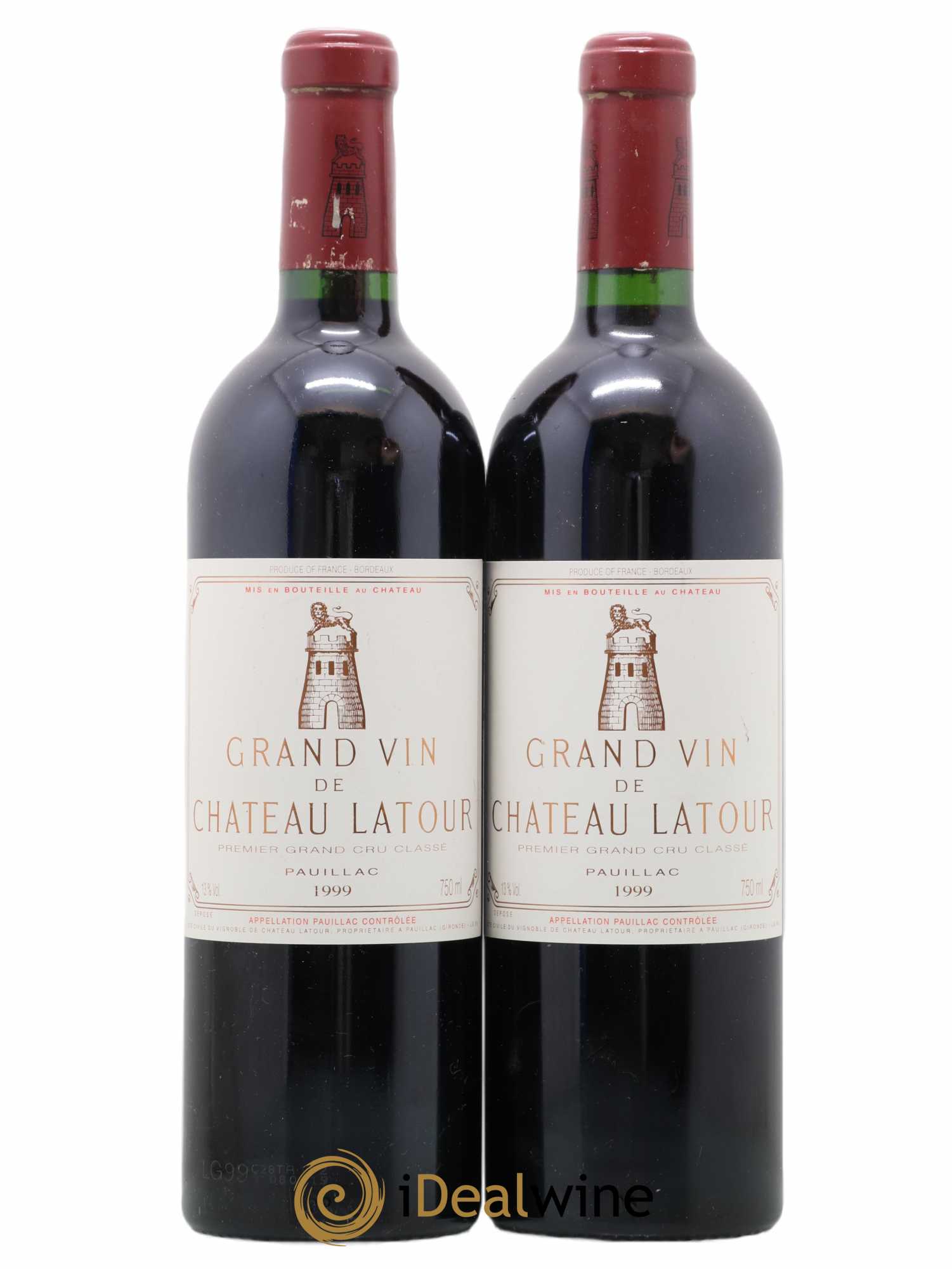 Château Latour 1er Grand Cru Classé 1999 - Lot de 2 bouteilles - 0