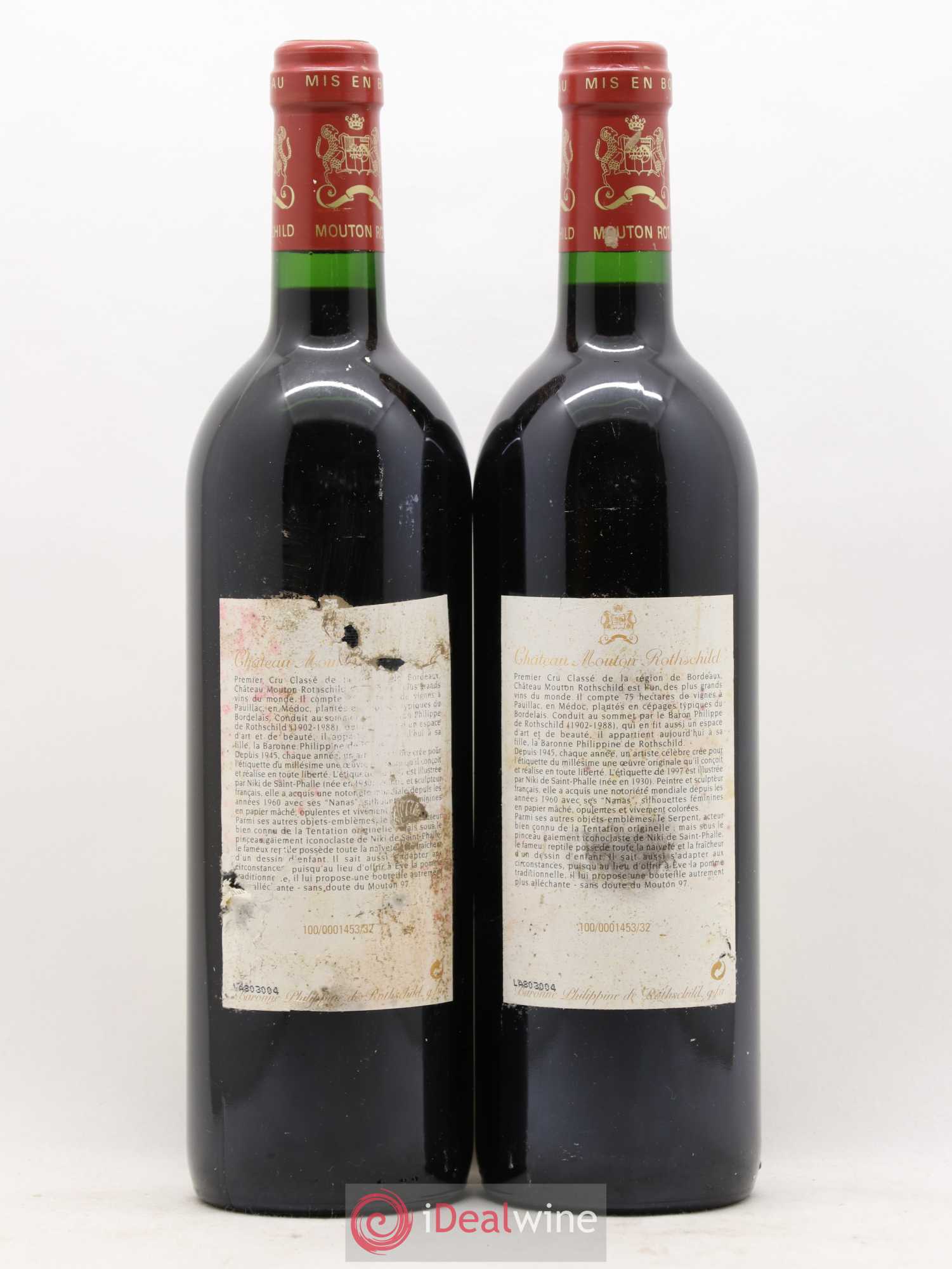 Château Mouton Rothschild 1er Grand Cru Classé 1997 - Lot de 2 bouteilles - 1
